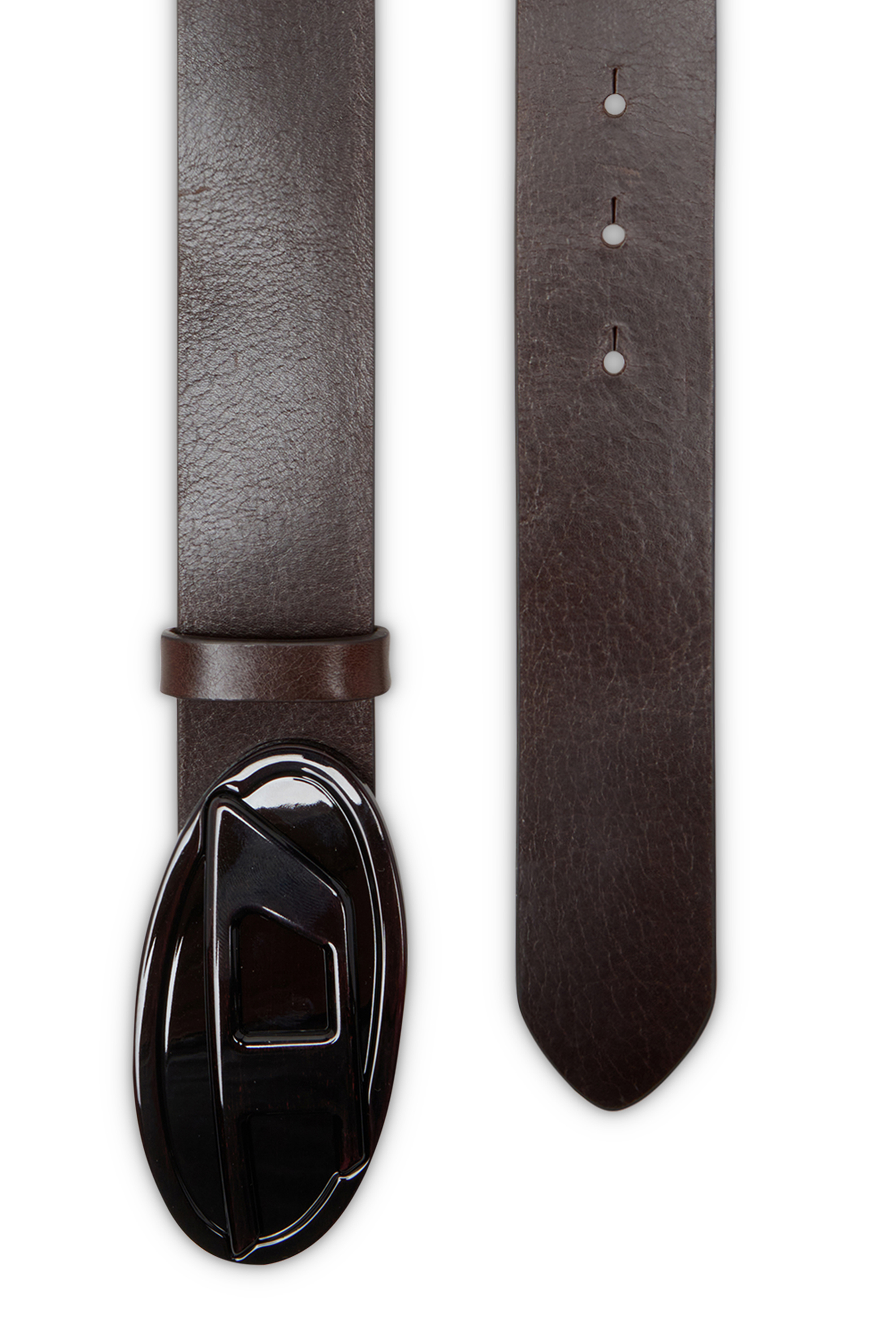 Diesel - B-1DR 2.0, Cinturón de piel de 4 cm con hebilla Oval D brillante Mujer in Marrón - 2