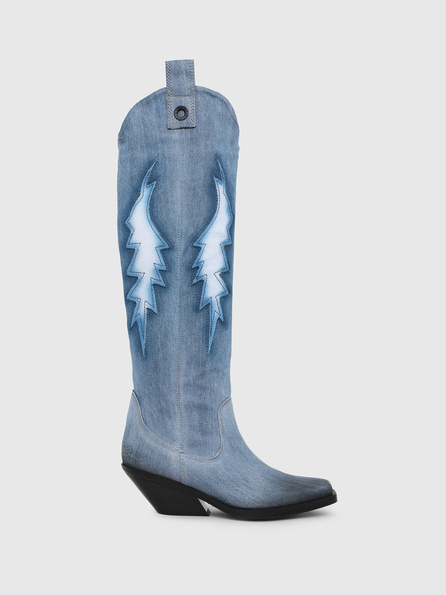 D-GIUDECCA MHB Women: High cowboy boots in denim | Diesel