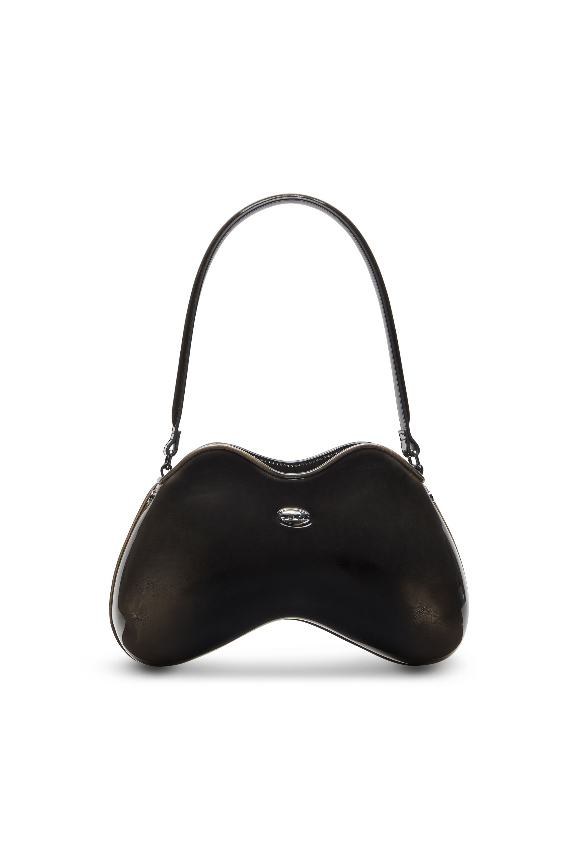 Diesel - DOUBLE-D SHOULDER, Woman's Double-D-Rigid bag in bicolour PU in Black/Bronze - 1