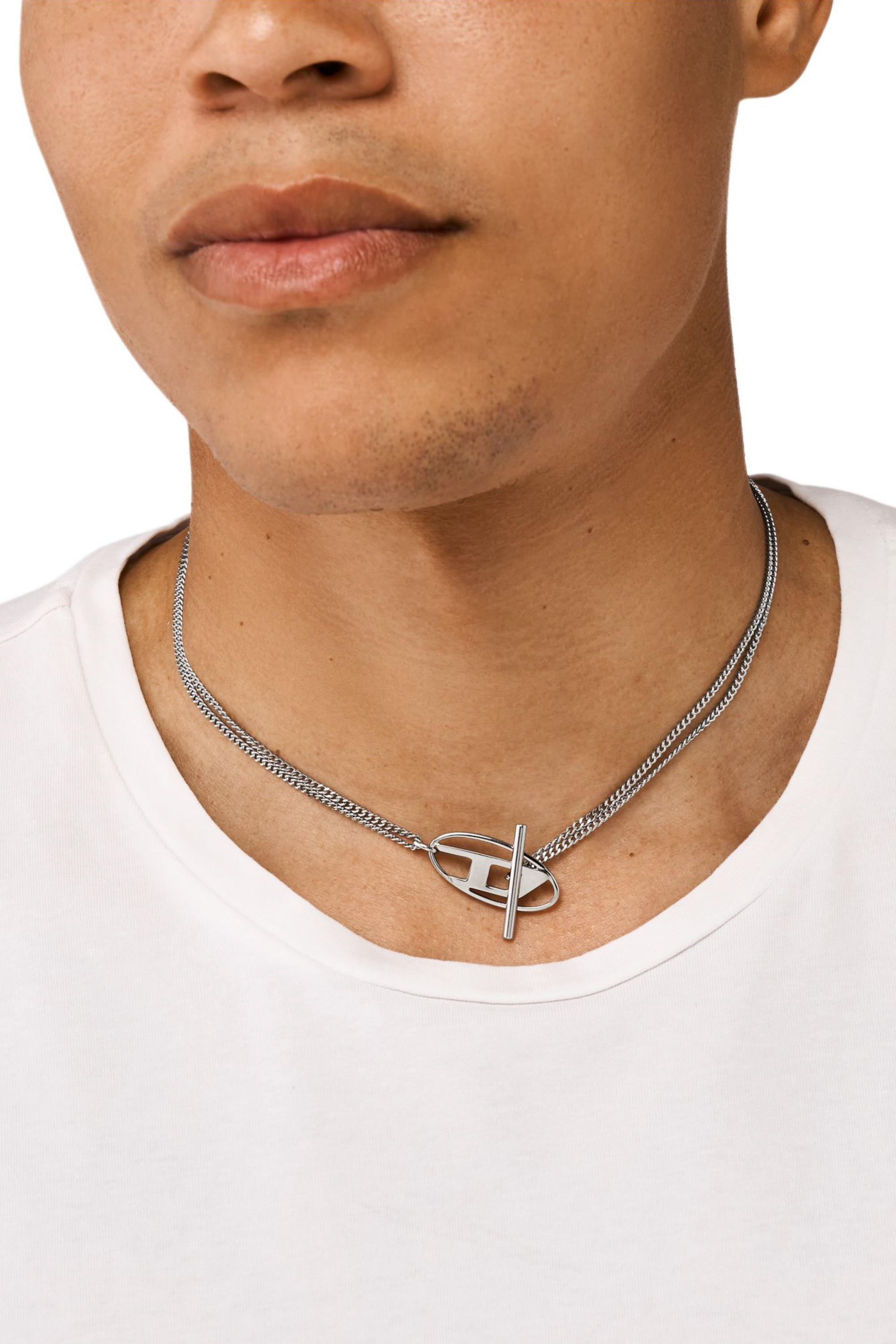 Diesel - DX1534040, Collar de cadena de acero inoxidable Unisex in Plateado - 3