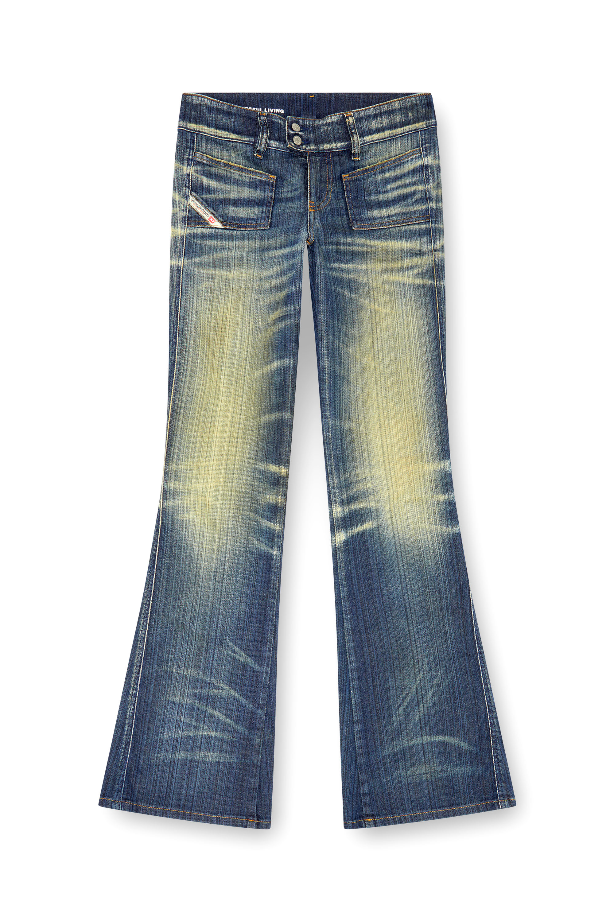 Diesel - Bootcut and Flare Jeans D-Hush 09J46, Azul Oscuro - Image 5