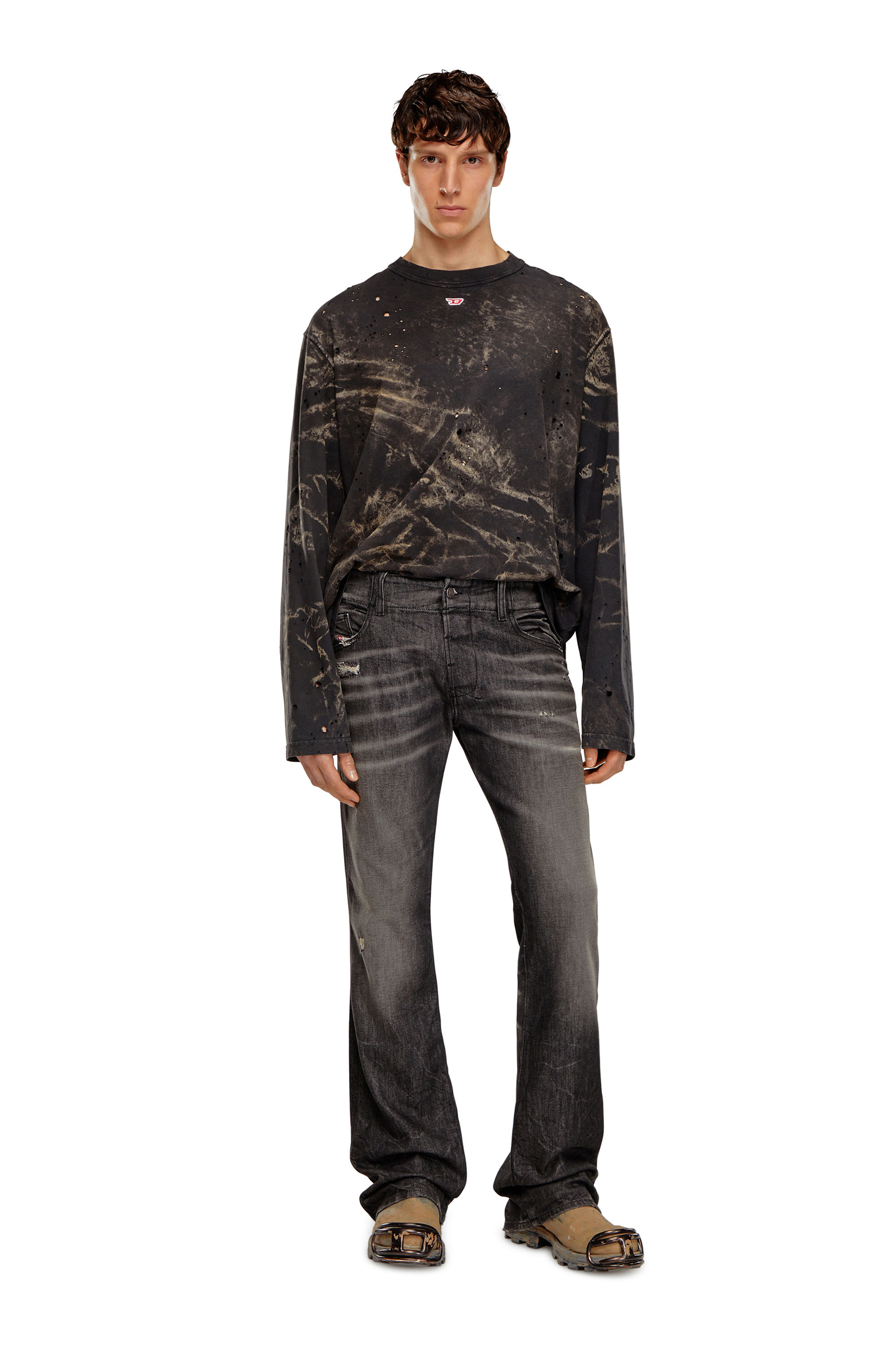 Diesel - Man Bootcut Jeans D-Backler 09H51, Black/Dark grey - Image 1