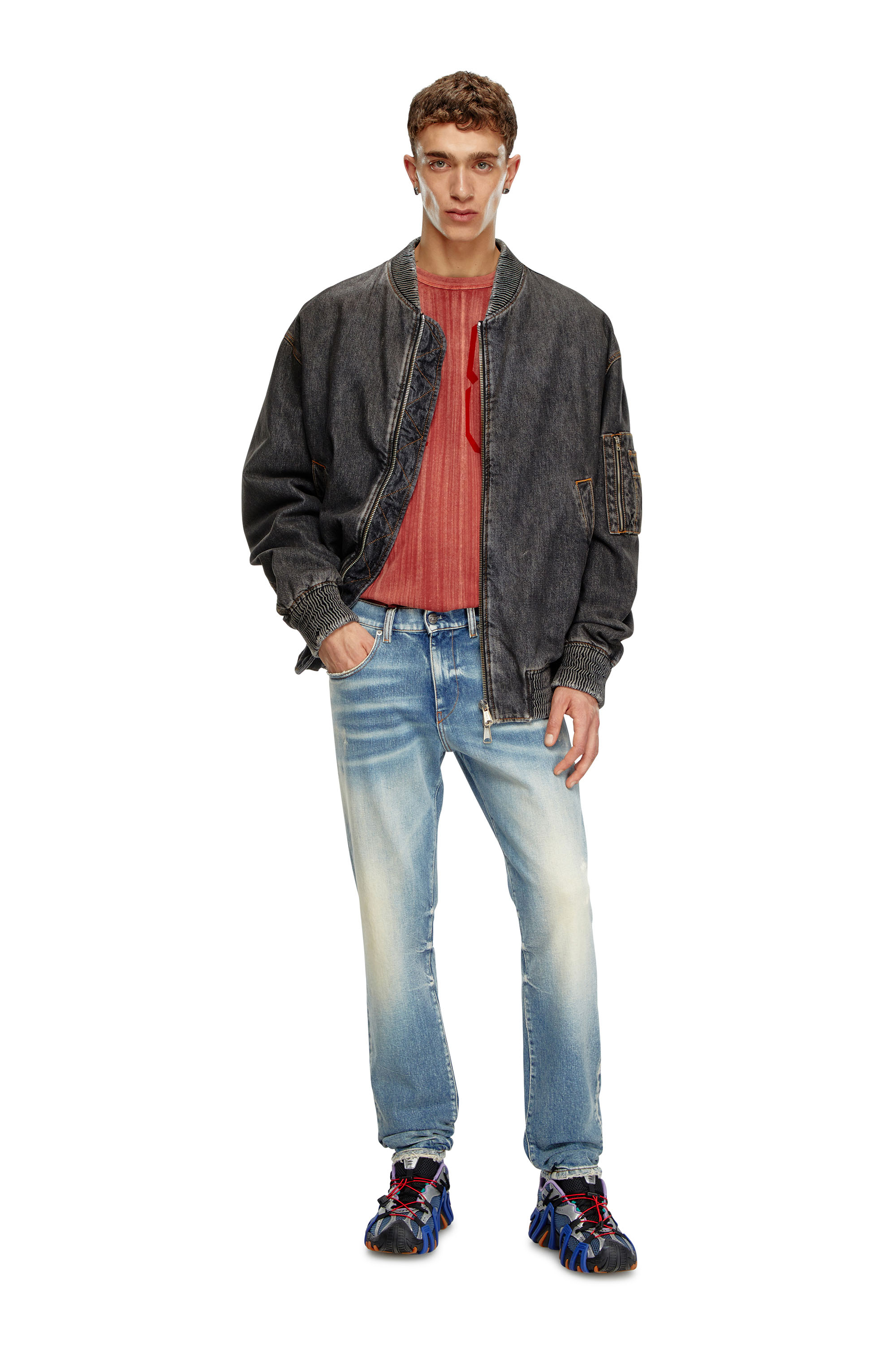 Diesel - Slim Jeans 2019 D-Strukt 007V8, Hombre Slim Jeans - 2019 D-Strukt in Azul marino - Image 2