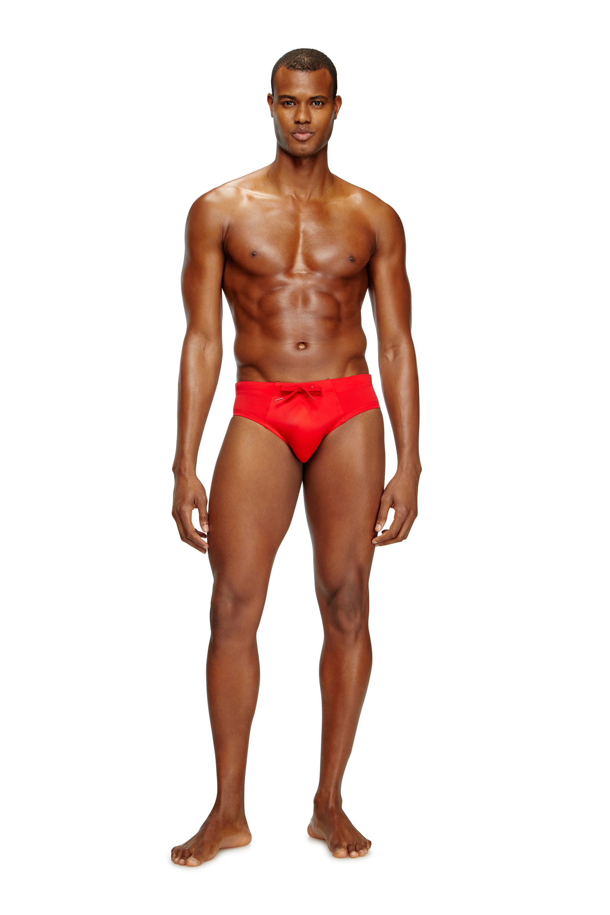 Diesel - ALFIE-D-CORE, Man's Swim briefs with logo back in Red - 1