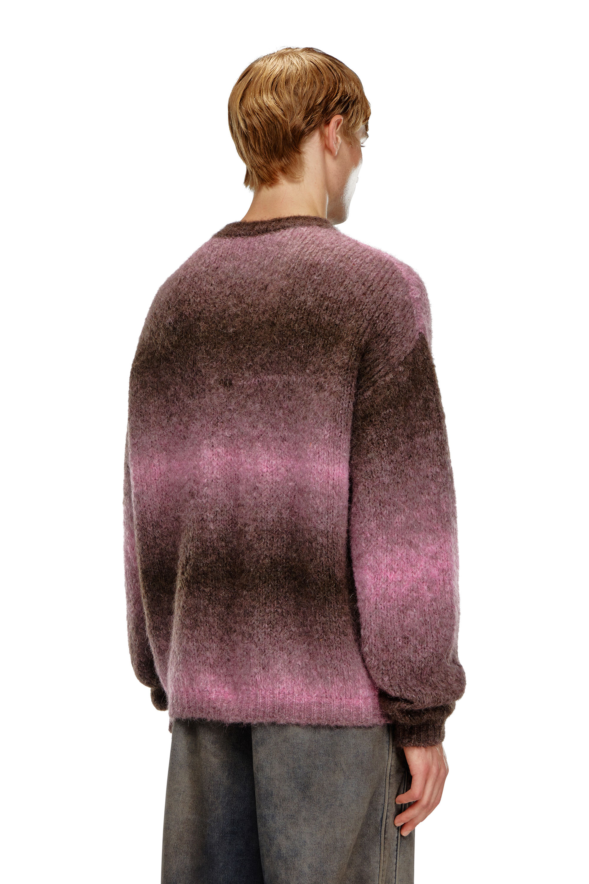 Diesel - K-RASTA, Man's Dégradé jumper in alpaca blend in Violet - 3