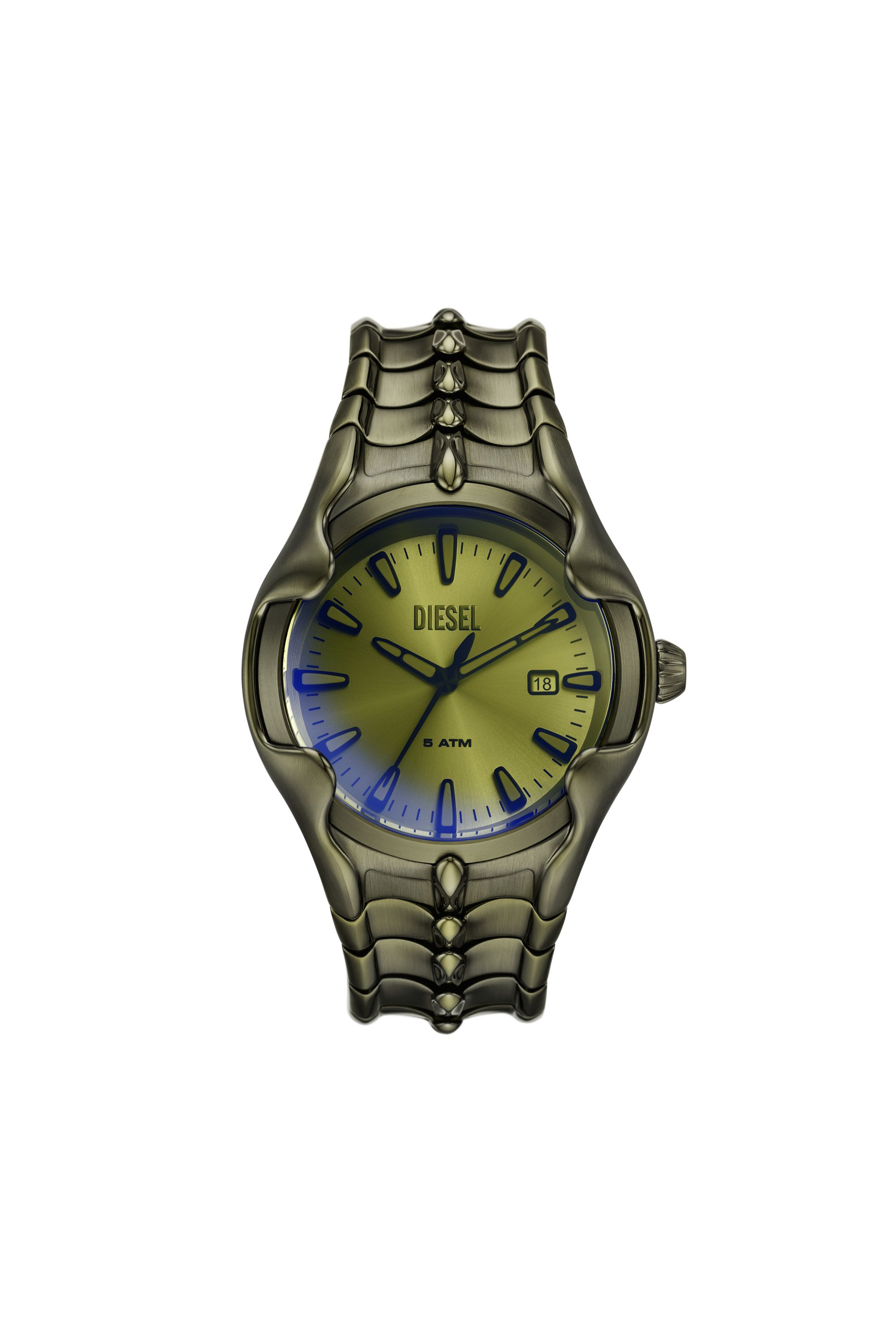 Diesel - DZ2221 WATCH, Reloj Vert de acero inoxidable verde con movimiento de fecha de tres agujas Hombre in Verde - 1