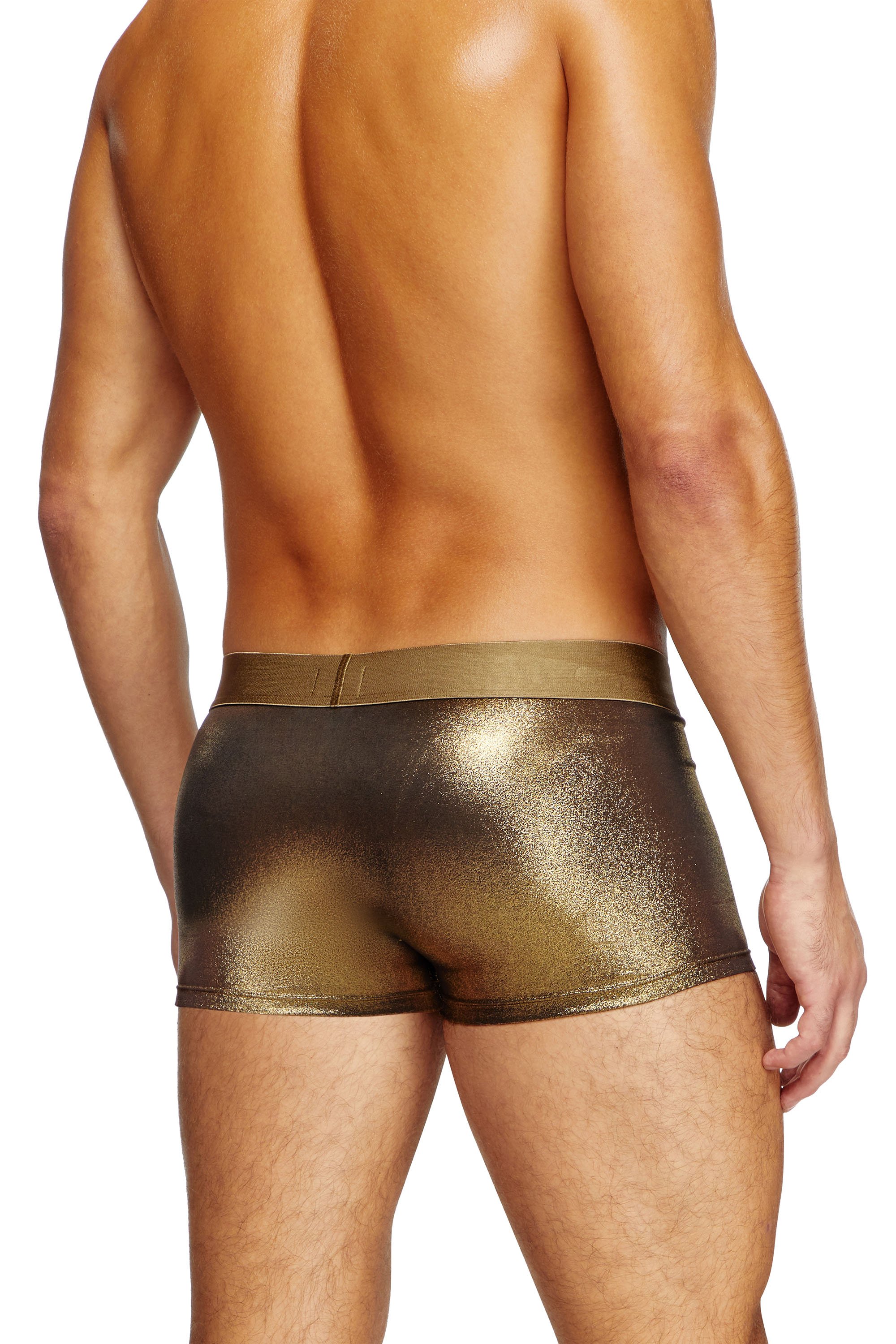 Diesel - DAMIEN-GFT, Man's Foiled fabric boxer briefs in Gold - 3