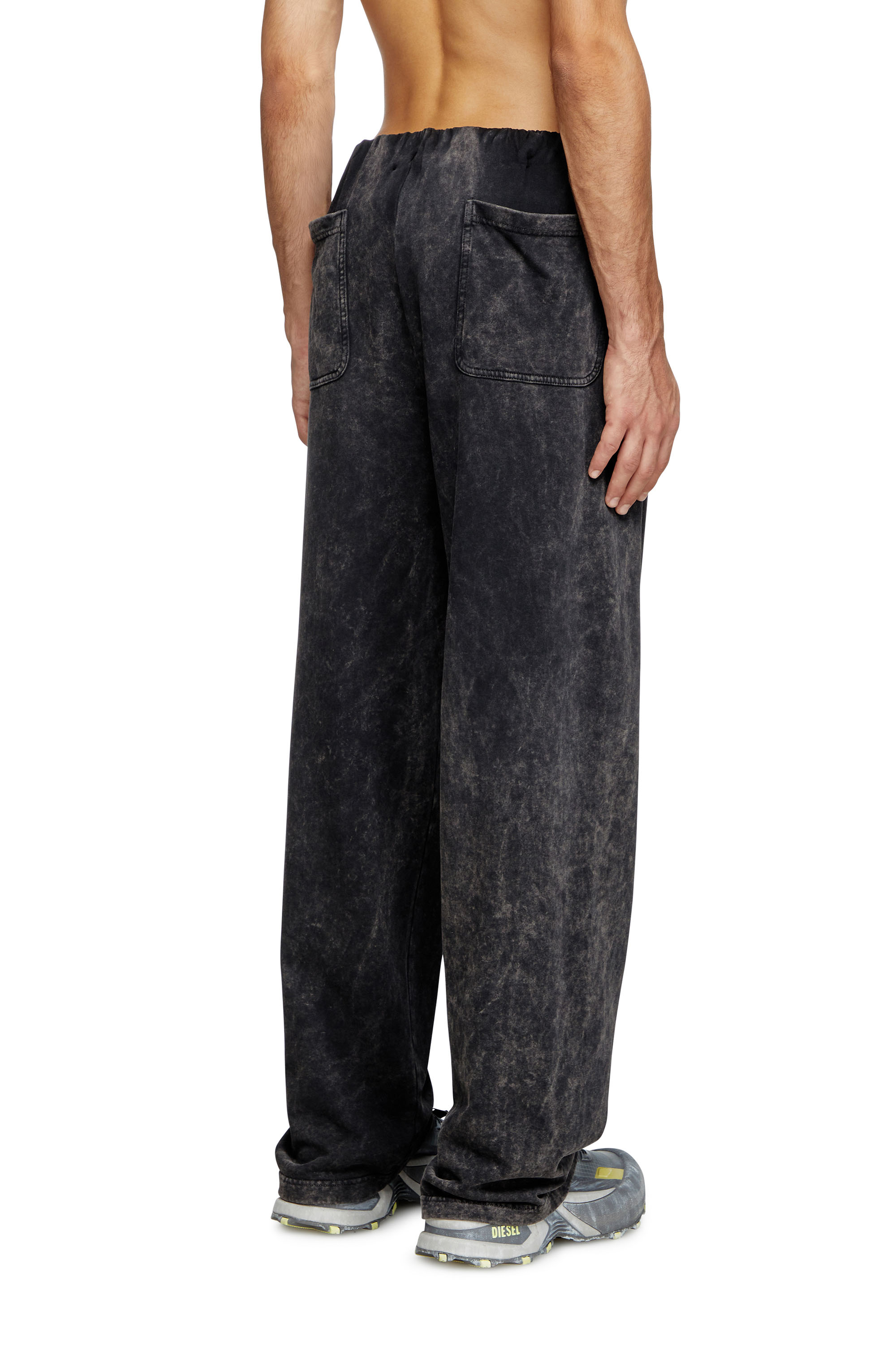 Diesel - P-MARKLE, Man's Treated sweatpants with gathered waist in Black - 2