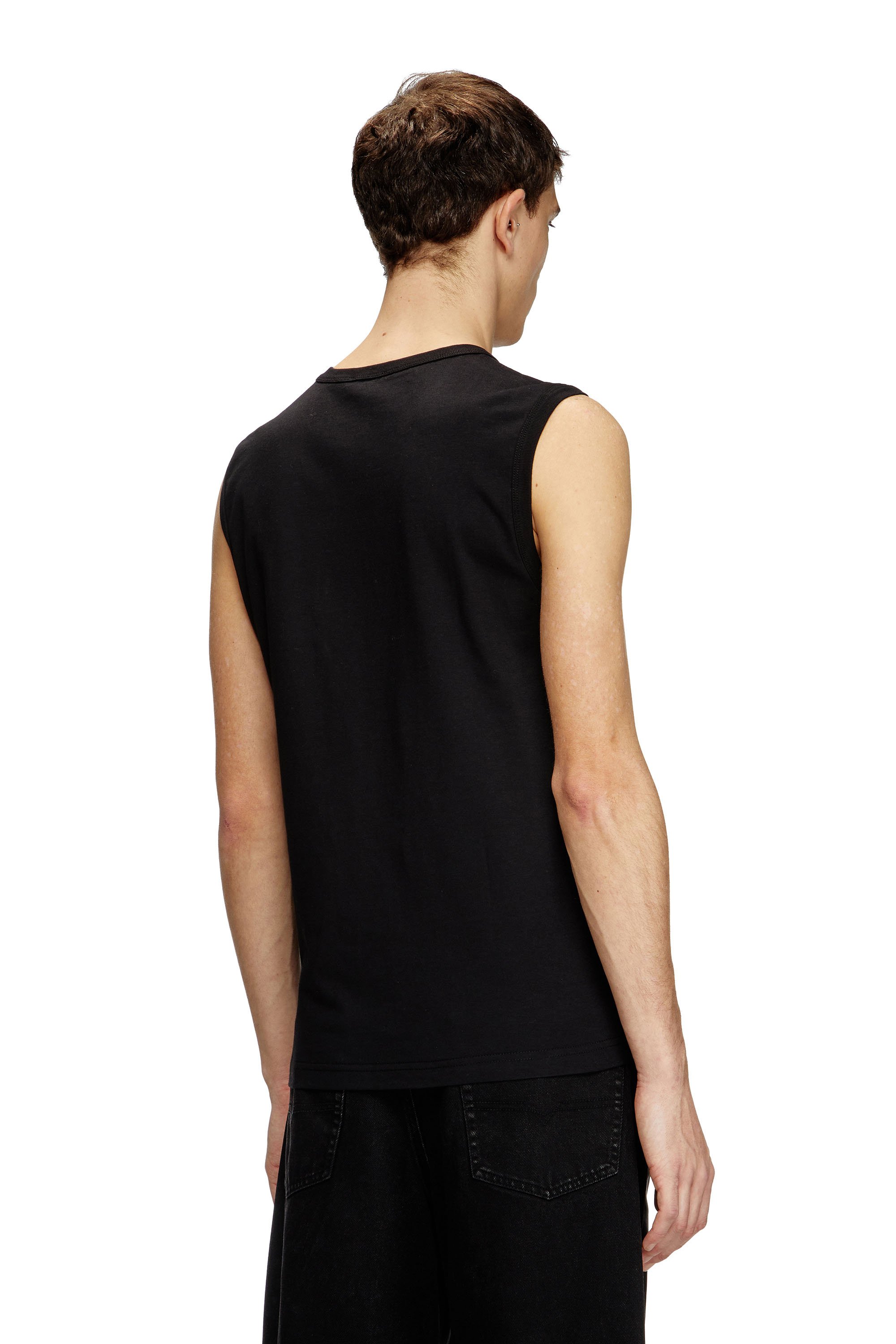 Diesel - T-BISCO-OD, Man's Tank top with metallic Oval D in Black - 2