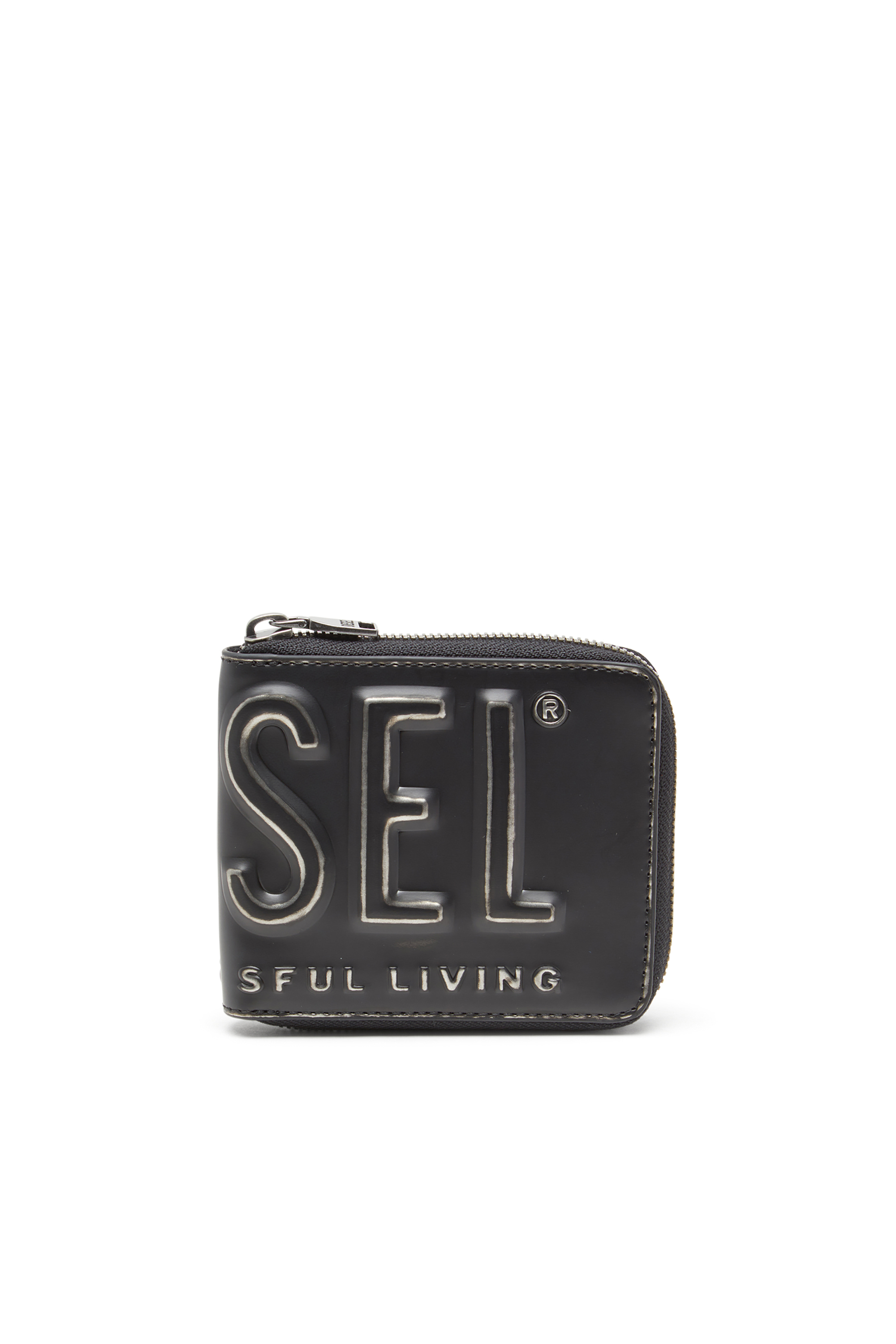 Diesel - DSL 3D- BI FOLD COIN ZIP XS, Man's Zip wallet in Black - 1