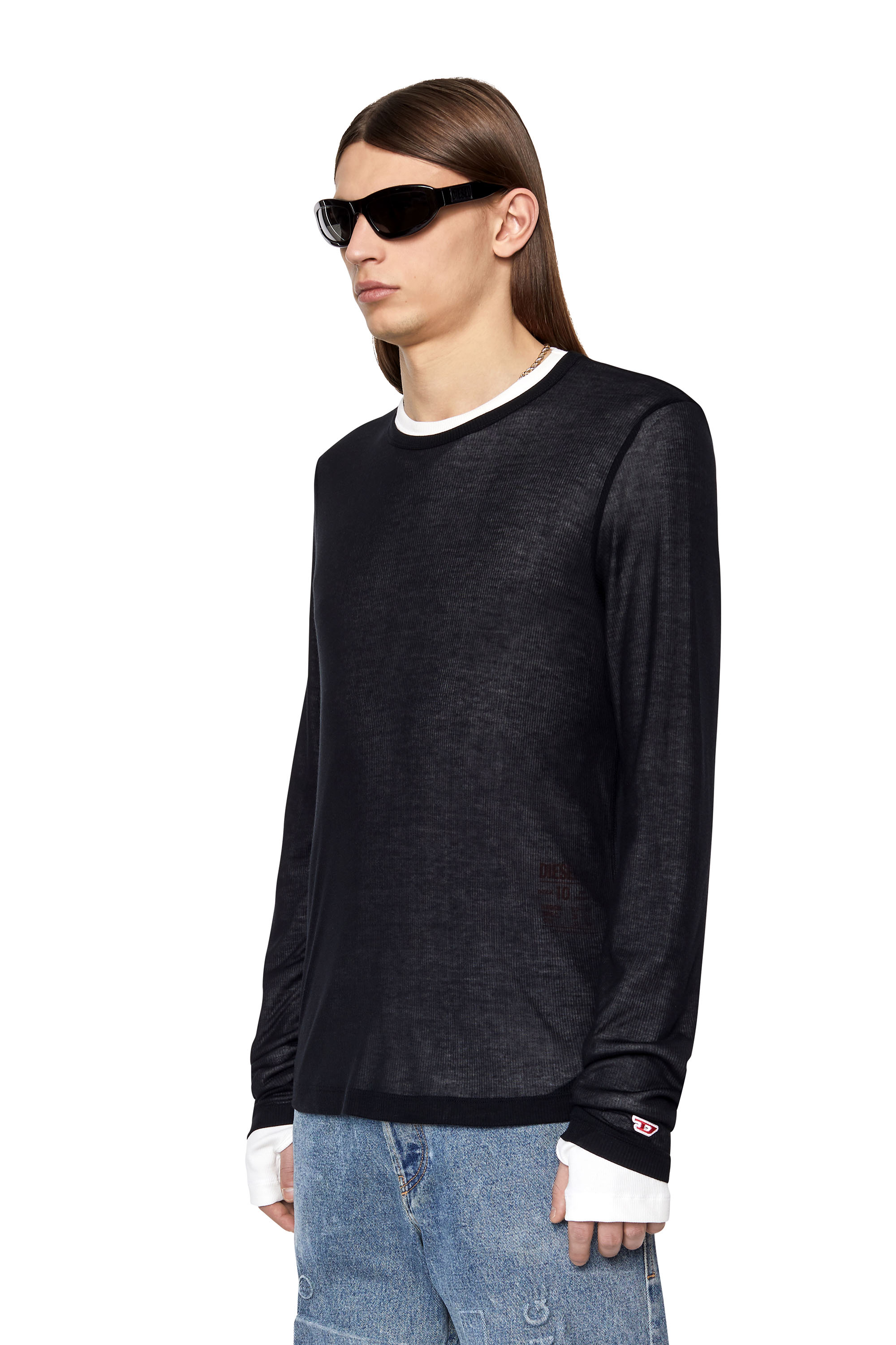 T-SQUAR Man: Fashion Show layered long-sleeve T-shirt | Diesel