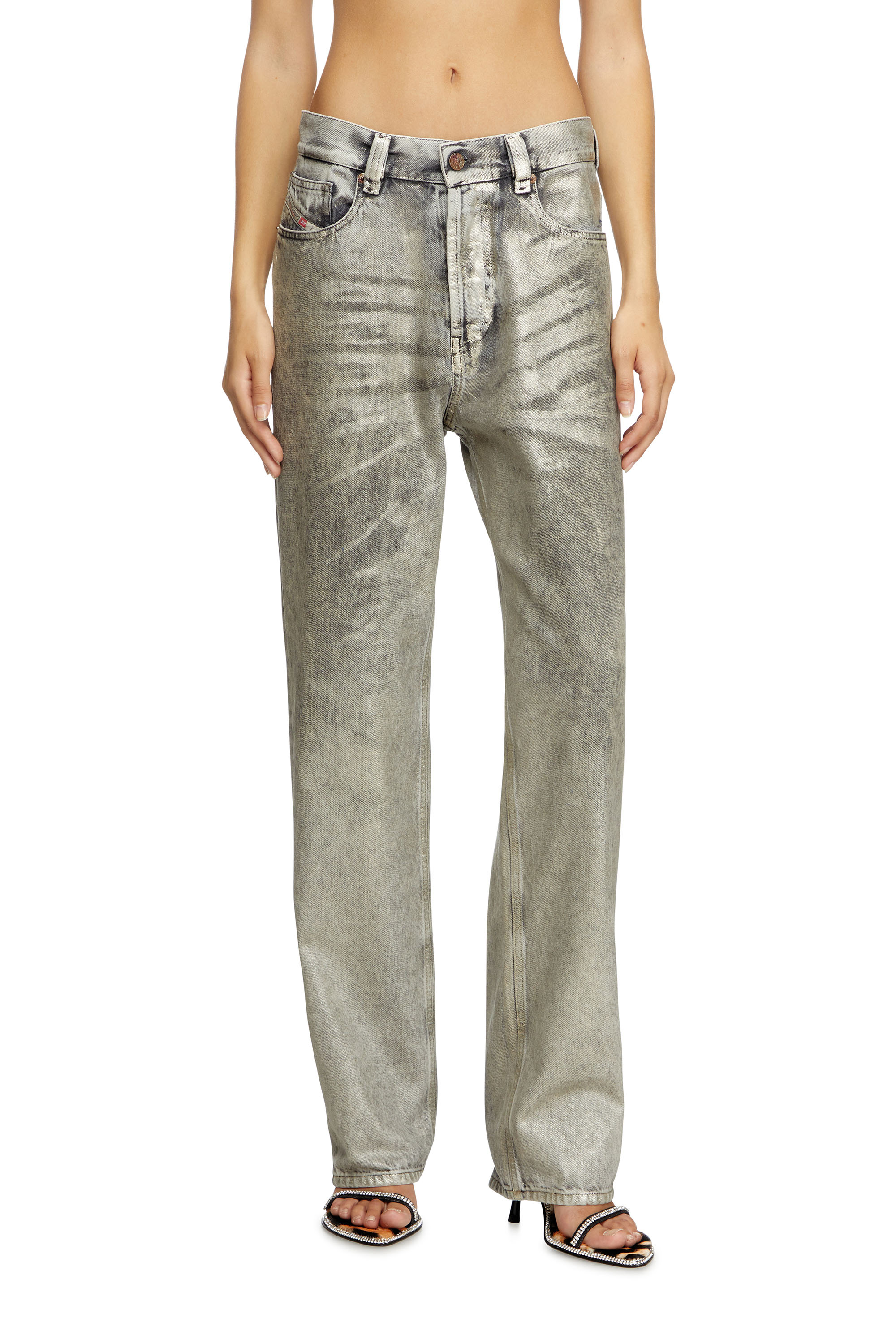 Diesel - Regular Jeans 1988 D-Ark 09L79 Mujer, Gris Claro - 1