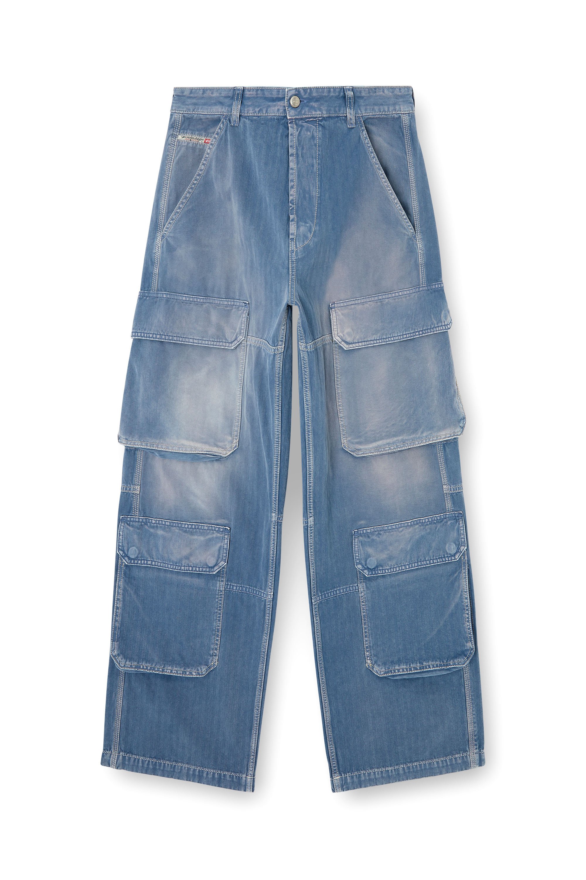 Diesel - Relaxed Jeans D-Touch 09M93 Hombre, Azul medio - 3