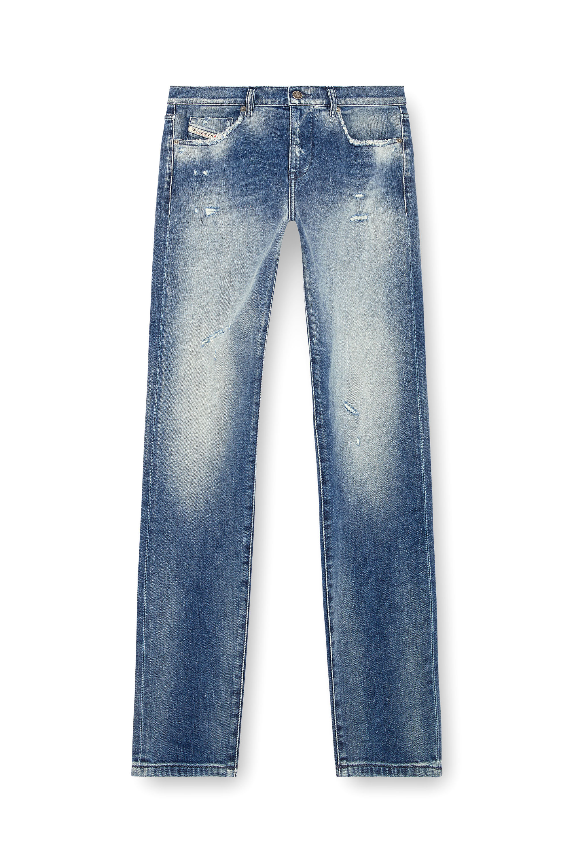 Diesel - Slim Jeans 2019 D-Strukt 09J61, Hombre Slim Jeans - 2019 D-Strukt in Azul marino - Image 3