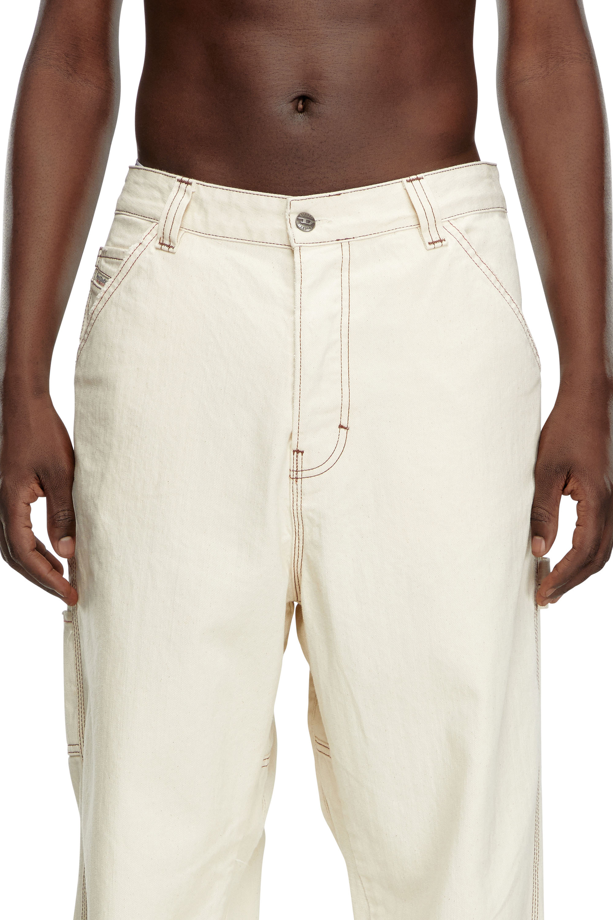 Diesel - Relaxed Jeans D-Livery 0GRDQ Hombre, Blanco - 3