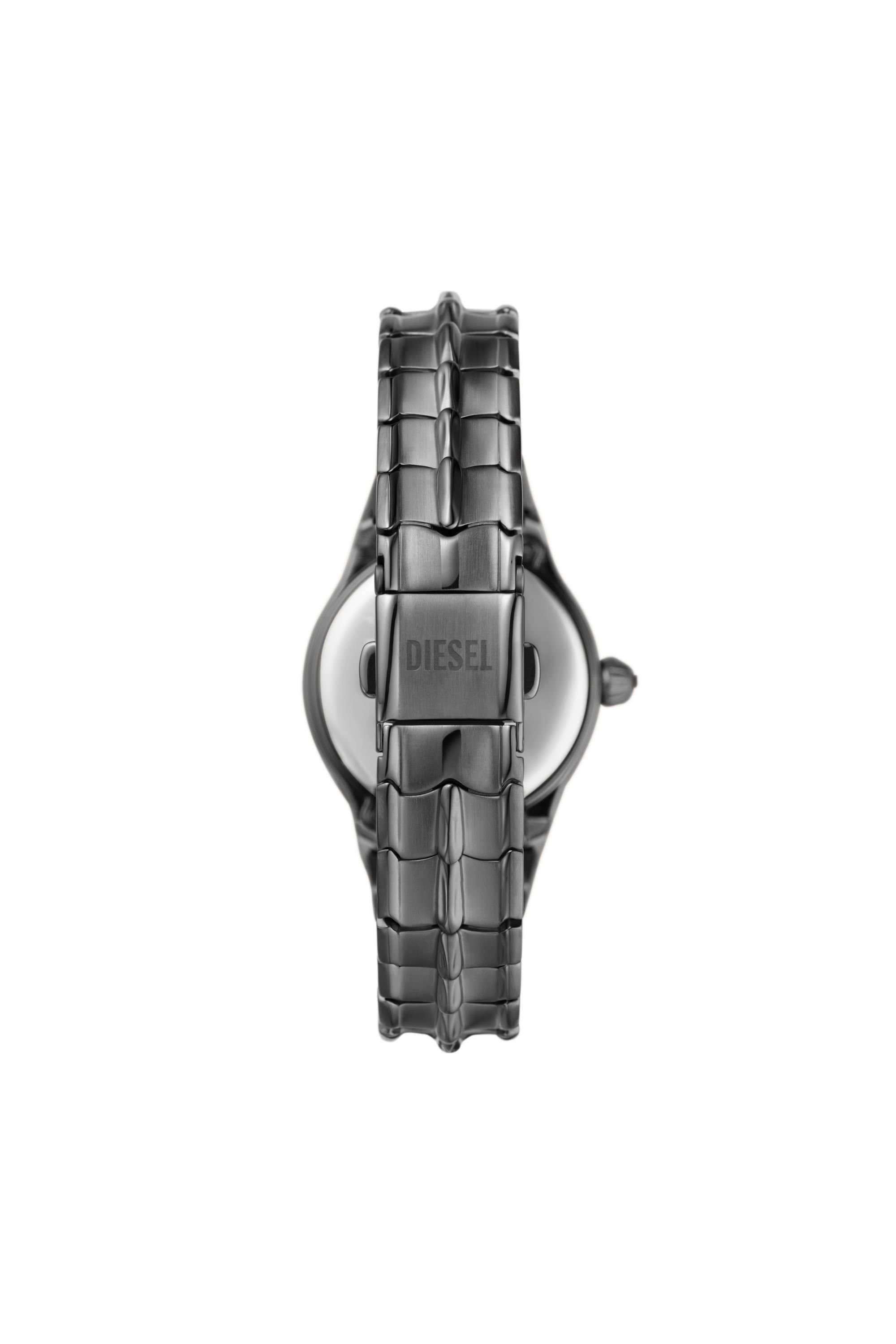 Diesel - DZ5603, Woman Vert three-hand gunmetal stainless steel watch in Grey - Image 3