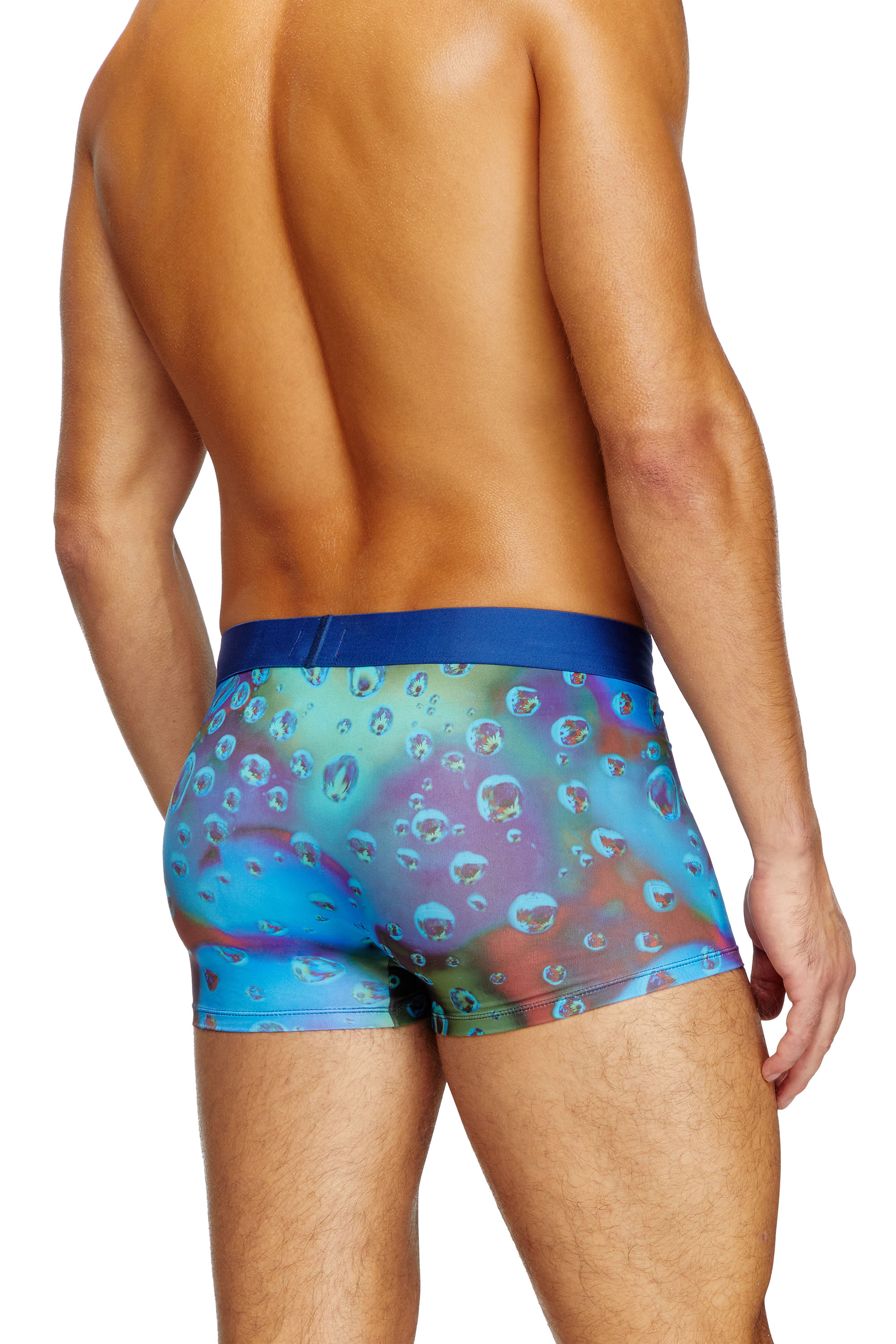 Diesel - DAMIEN-D-POP-40, Man's Boxer briefs with acid rain print in Blue - 4