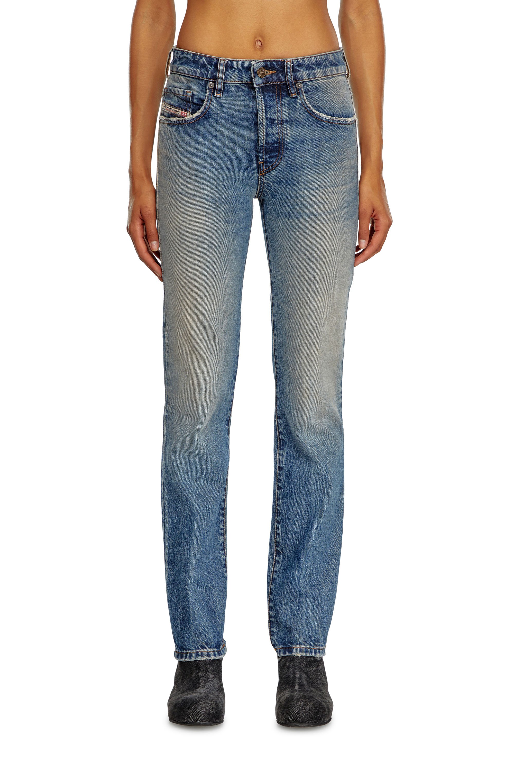 Diesel - Straight Jeans 1989 D-Mine 0GRDH, Mujer Straight Jeans - 1989 D-Mine in Azul marino - Image 1