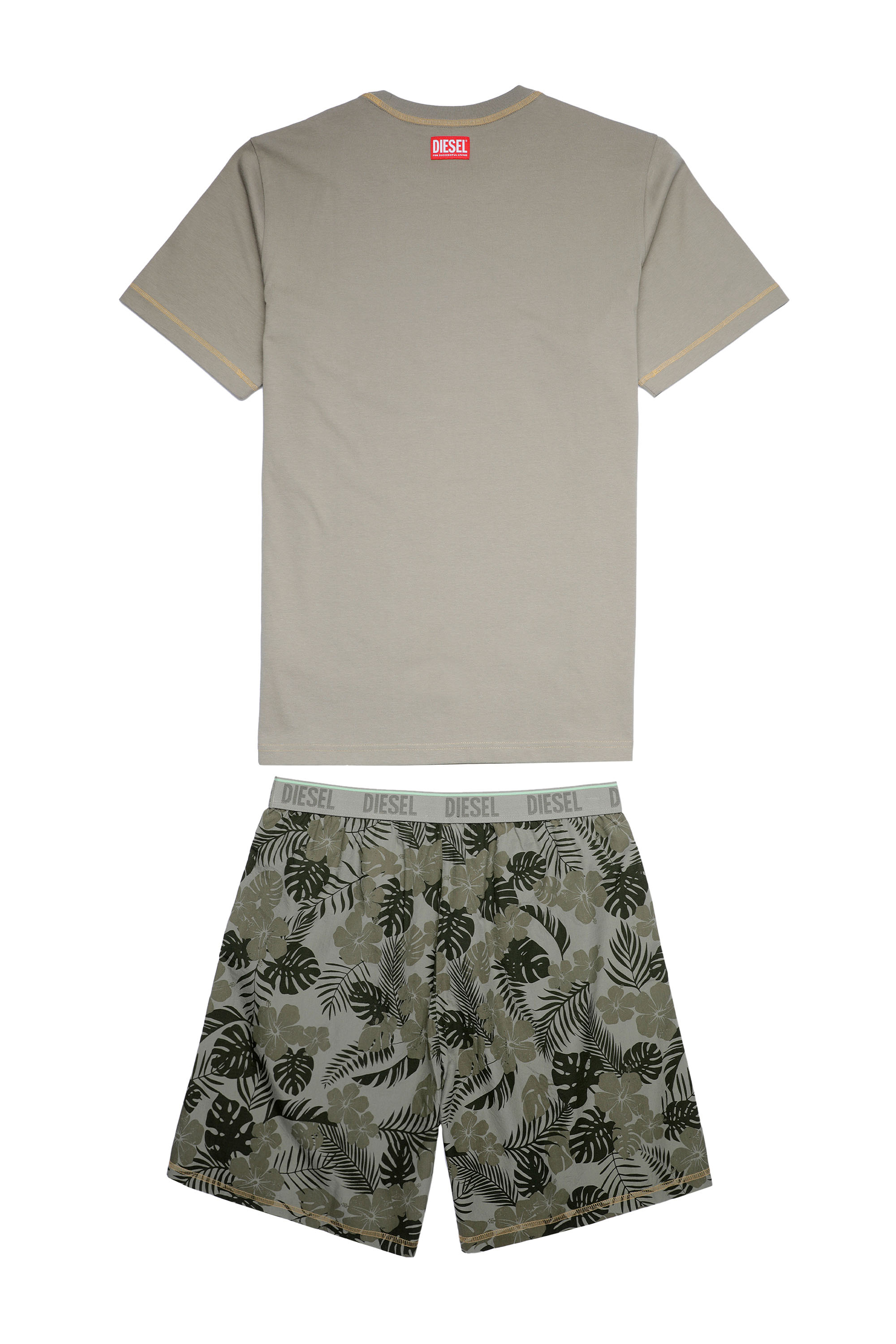 DIESEL Cotton Camouflage Pyjama Set in Green for Men Mens Clothing Nightwear and sleepwear 