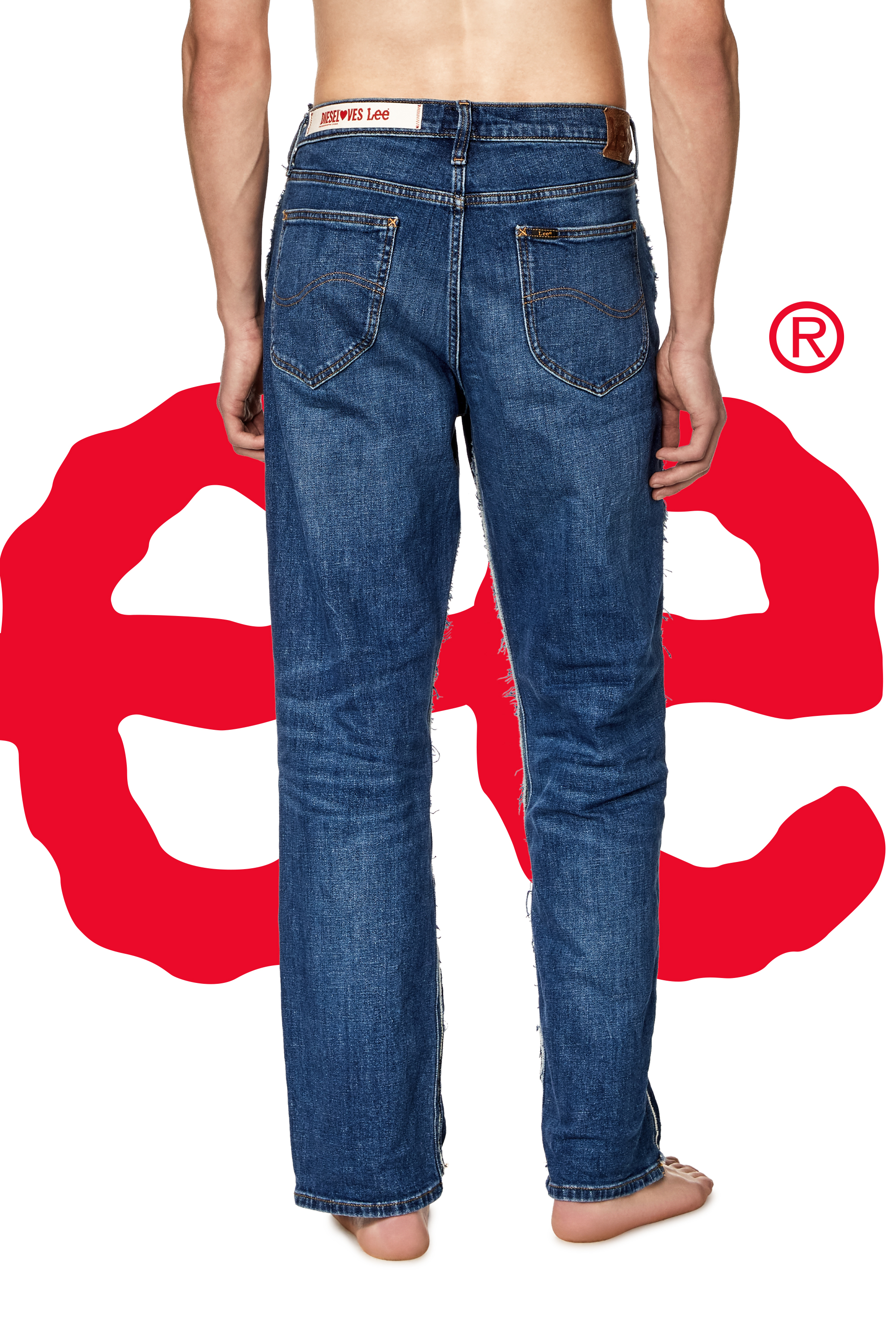Diesel - Straight Jeans Dieseloves 03 09K47, Azul medio - Image 5