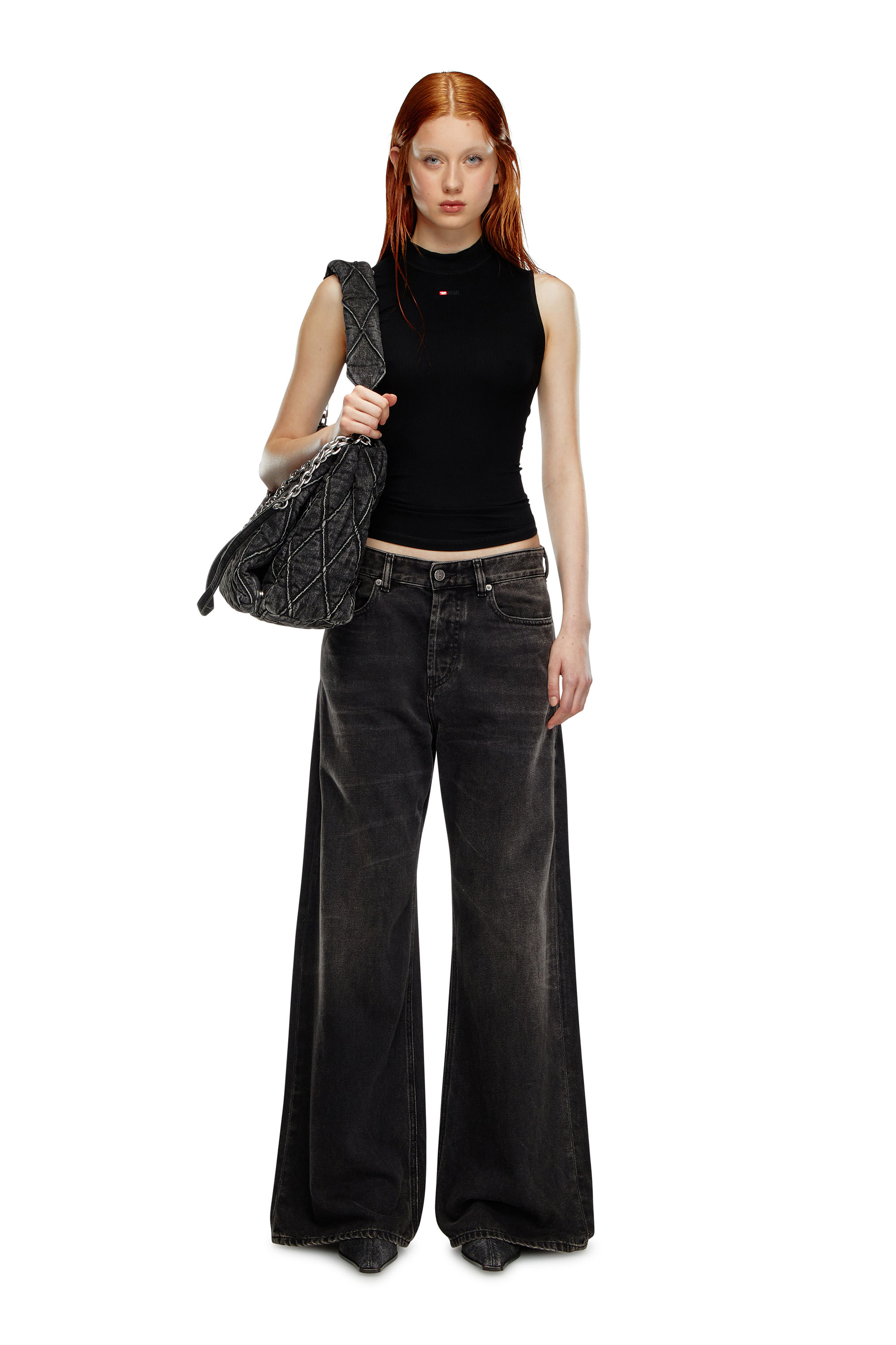Diesel - Straight Jeans 1996 D-Sire 09J96, Mujer Straight Jeans - 1996 D-Sire in Negro - Image 1