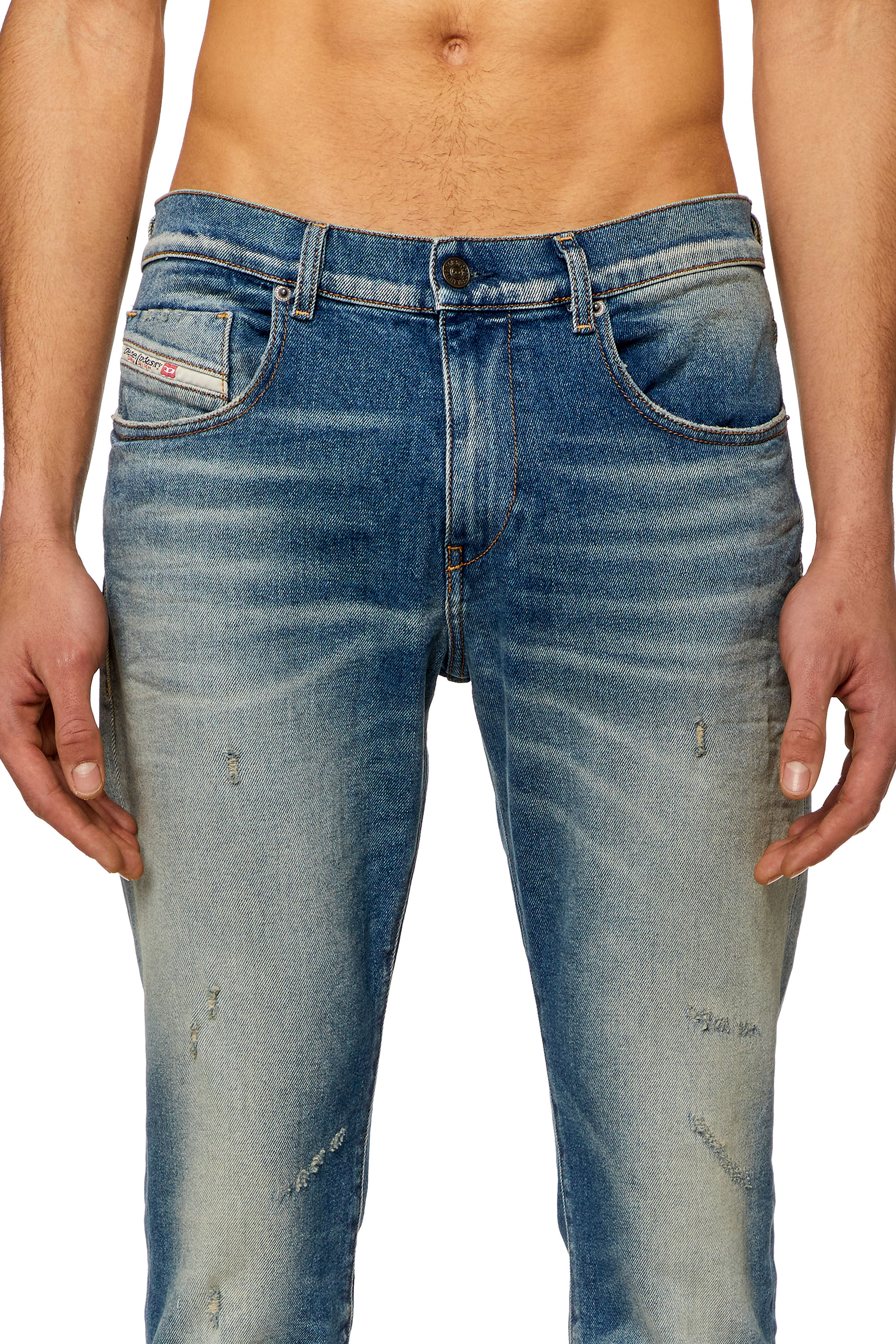 Diesel - Slim Jeans 2019 D-Strukt 09H55, Light Blue - Image 3
