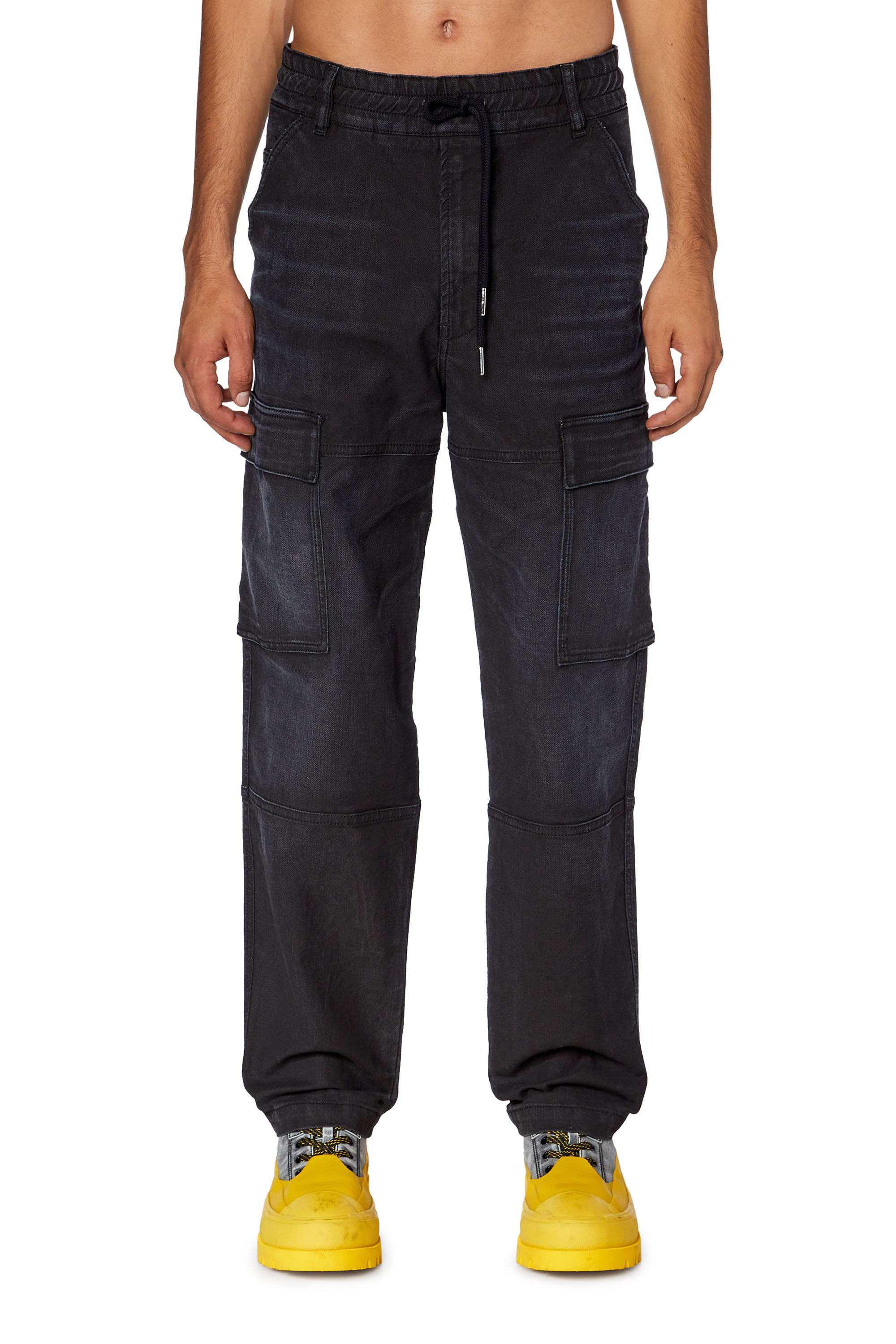 Diesel - Tapered 2030 D-Krooley Joggjeans® 09G69, Negro/Gris oscuro - Image 1