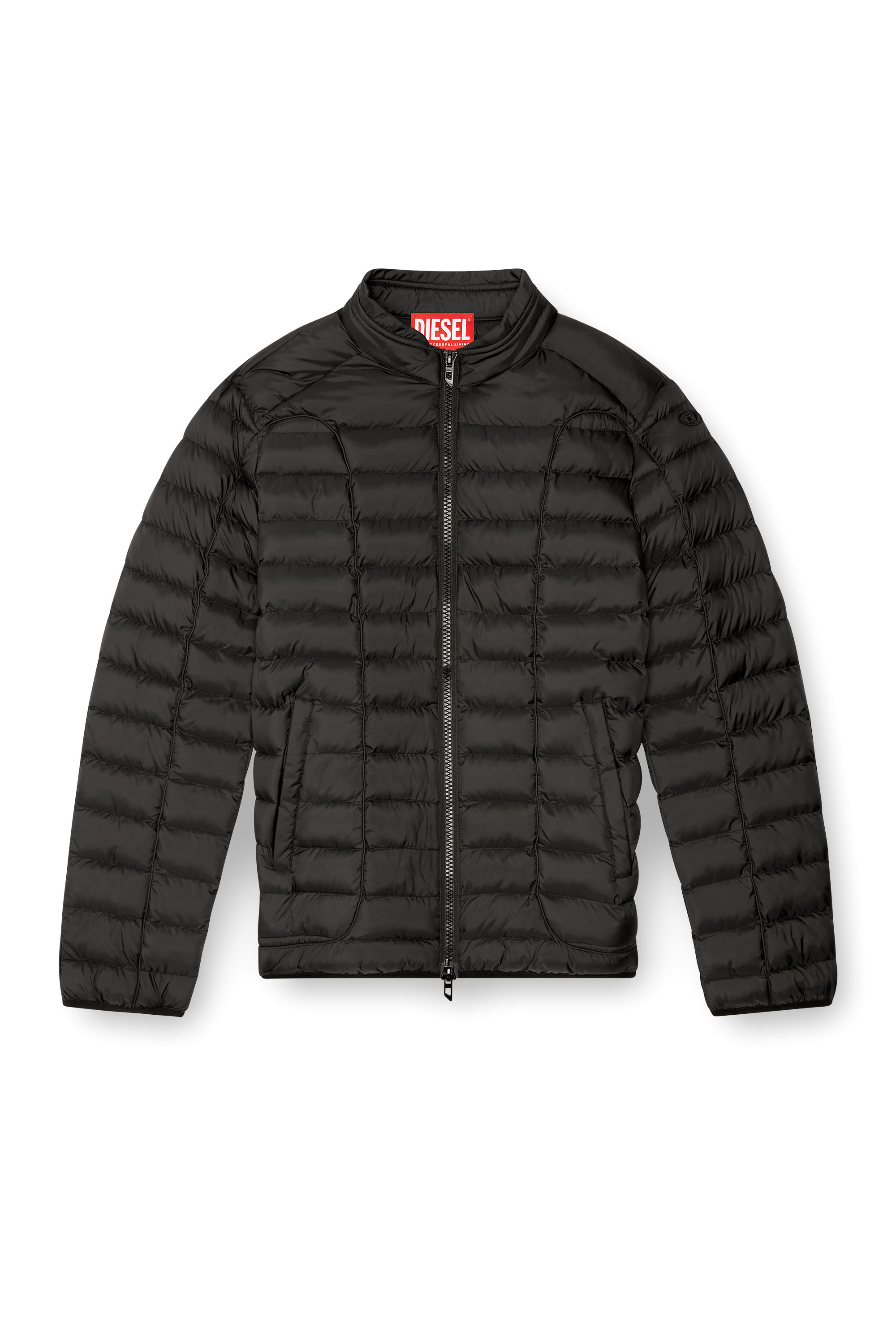 Diesel - W-PILOT, Man Puffer jacket in light nylon in Black - Image 6