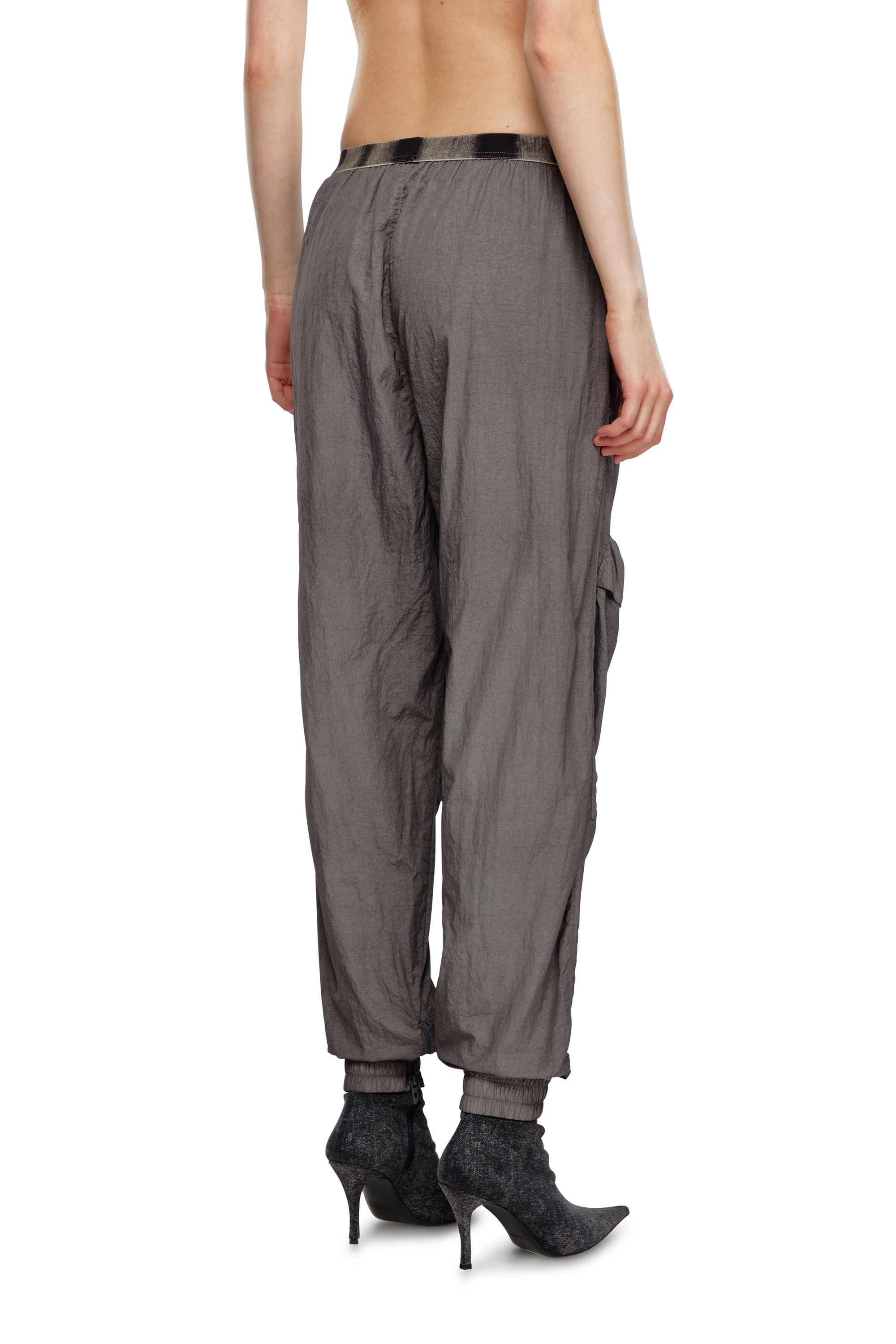 Diesel - P-ARADISE, Woman Cargo pants in faded nylon in Grey - Image 2
