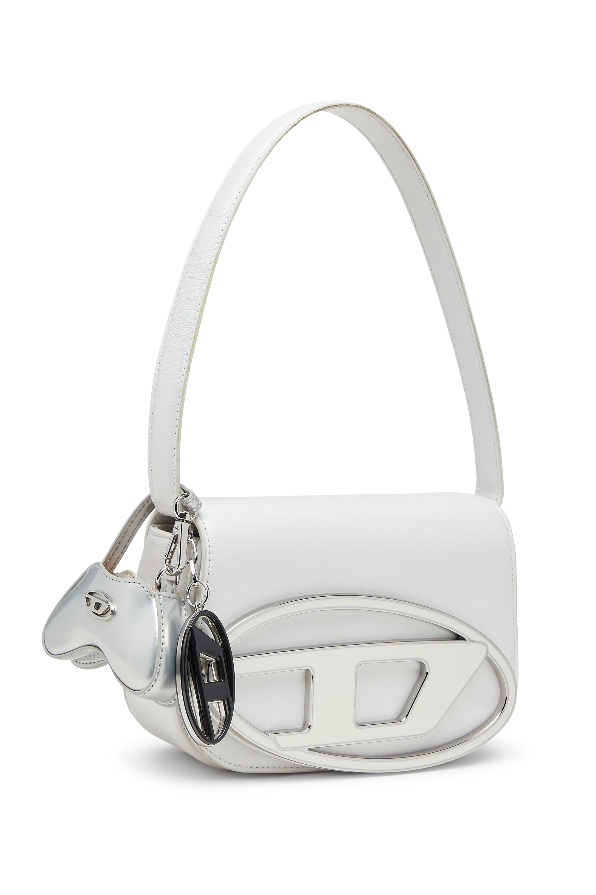 Diesel - 1DR, 1DR-Bolso icónico de hombro de cuero napa Mujer in Blanco - 2