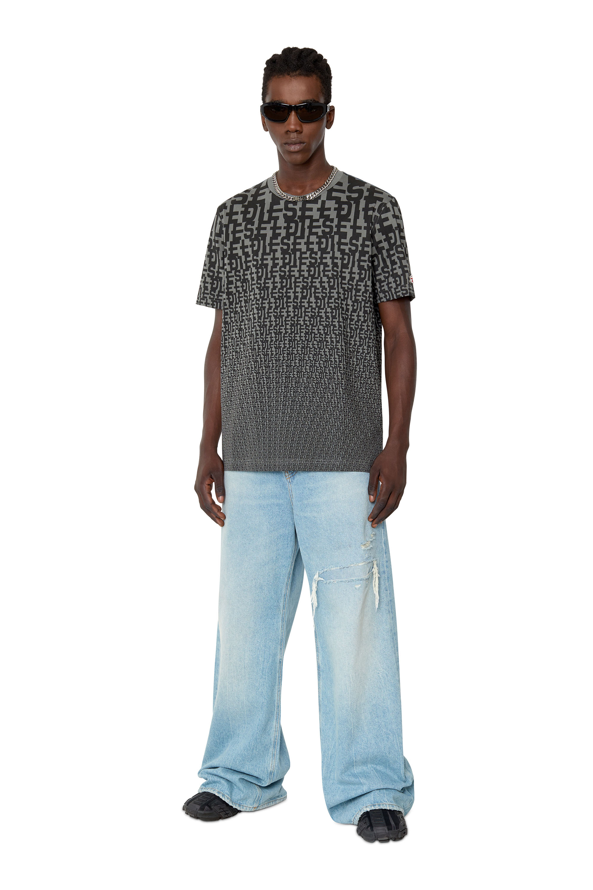 激安アウトレット処分市 | 激安通販のイーサプライ all-over with T-shirt Man: T-JUST-MON monogram Diesel | print 応援グッズ