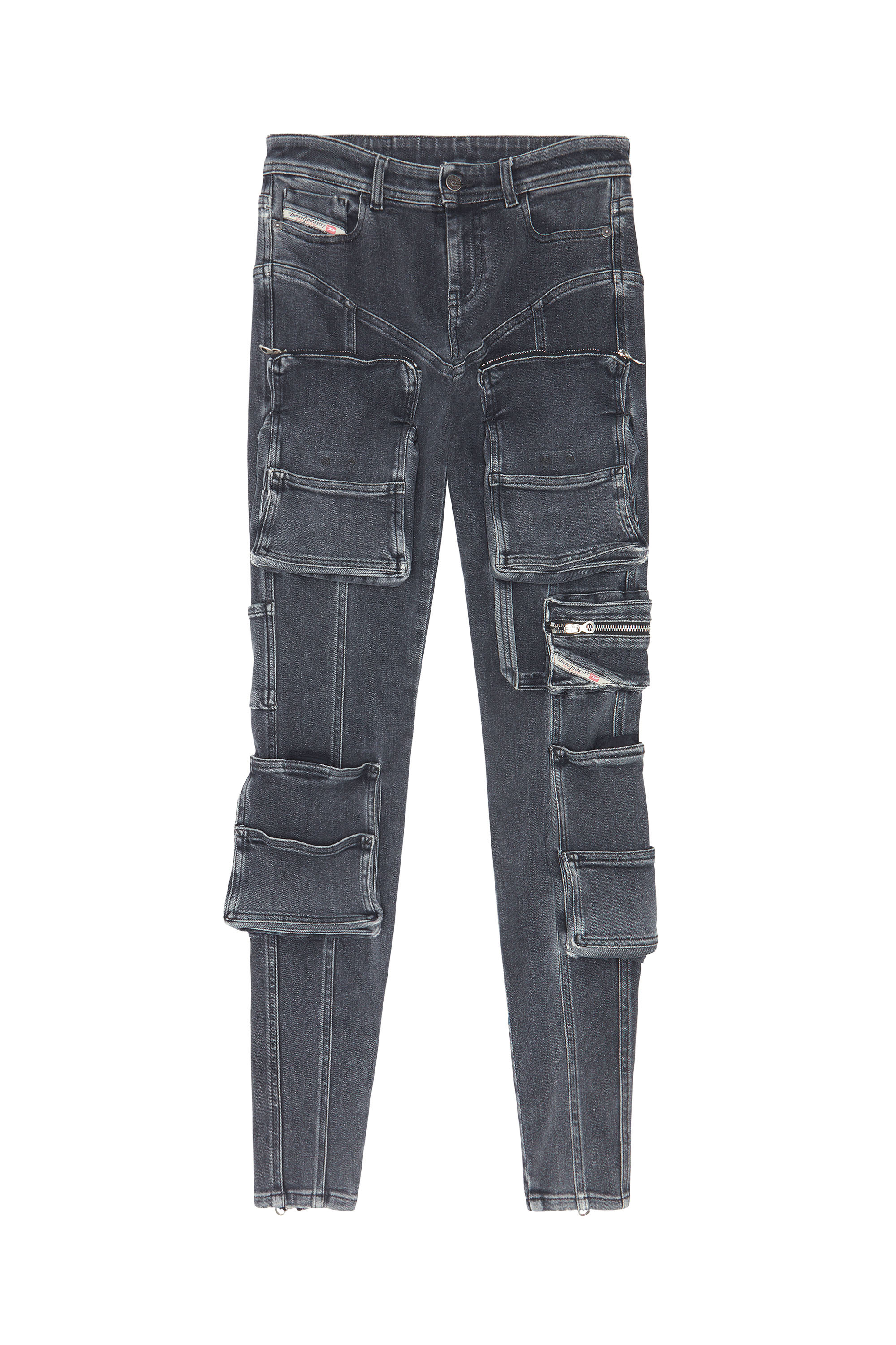 Diesel - Super skinny Jeans 1984 Slandy-High 09F27, Negro/Gris oscuro - Image 3