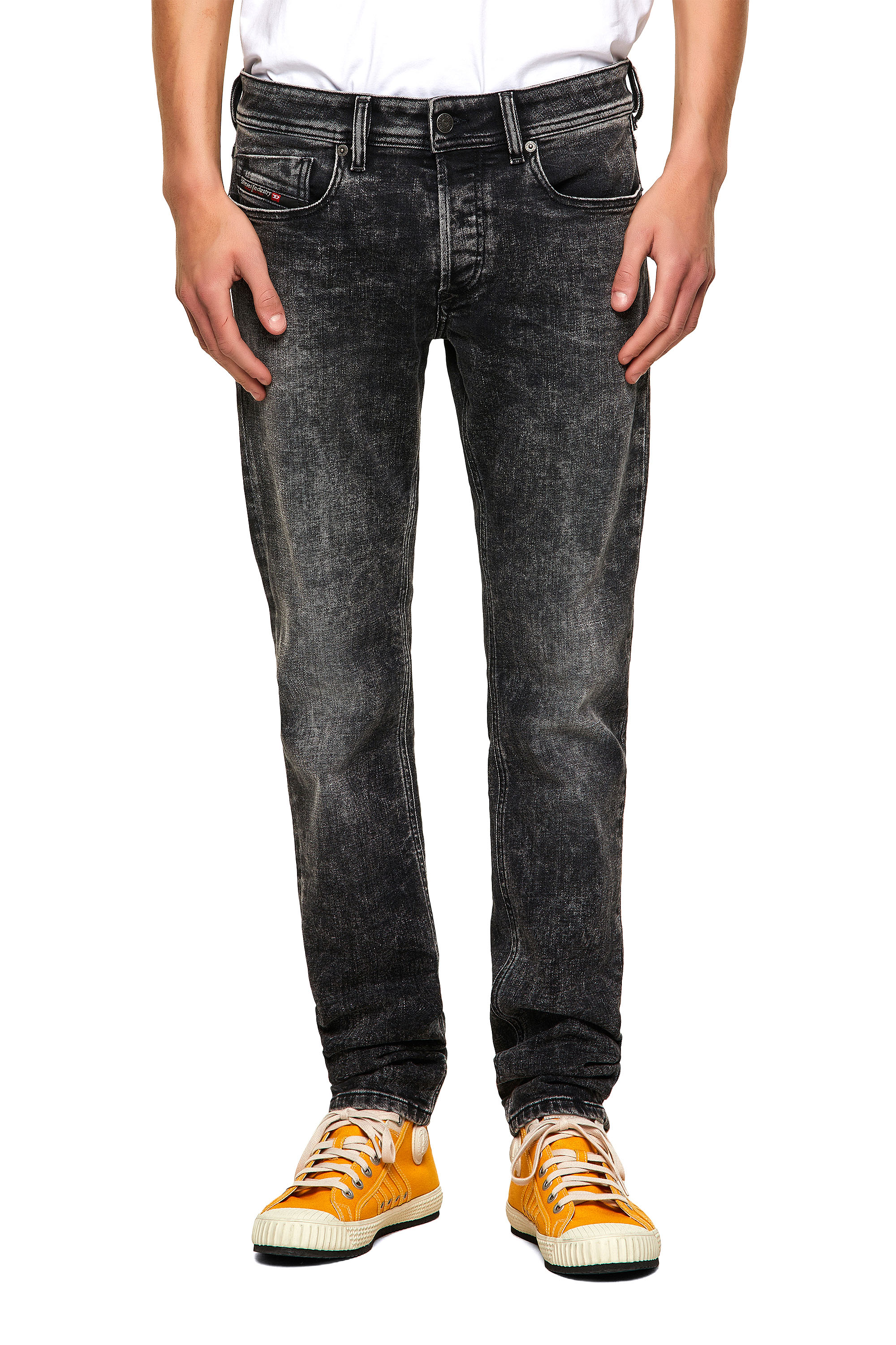 Diesel - Sleenker Skinny Jeans 09A17, Black/Dark Grey - Image 2
