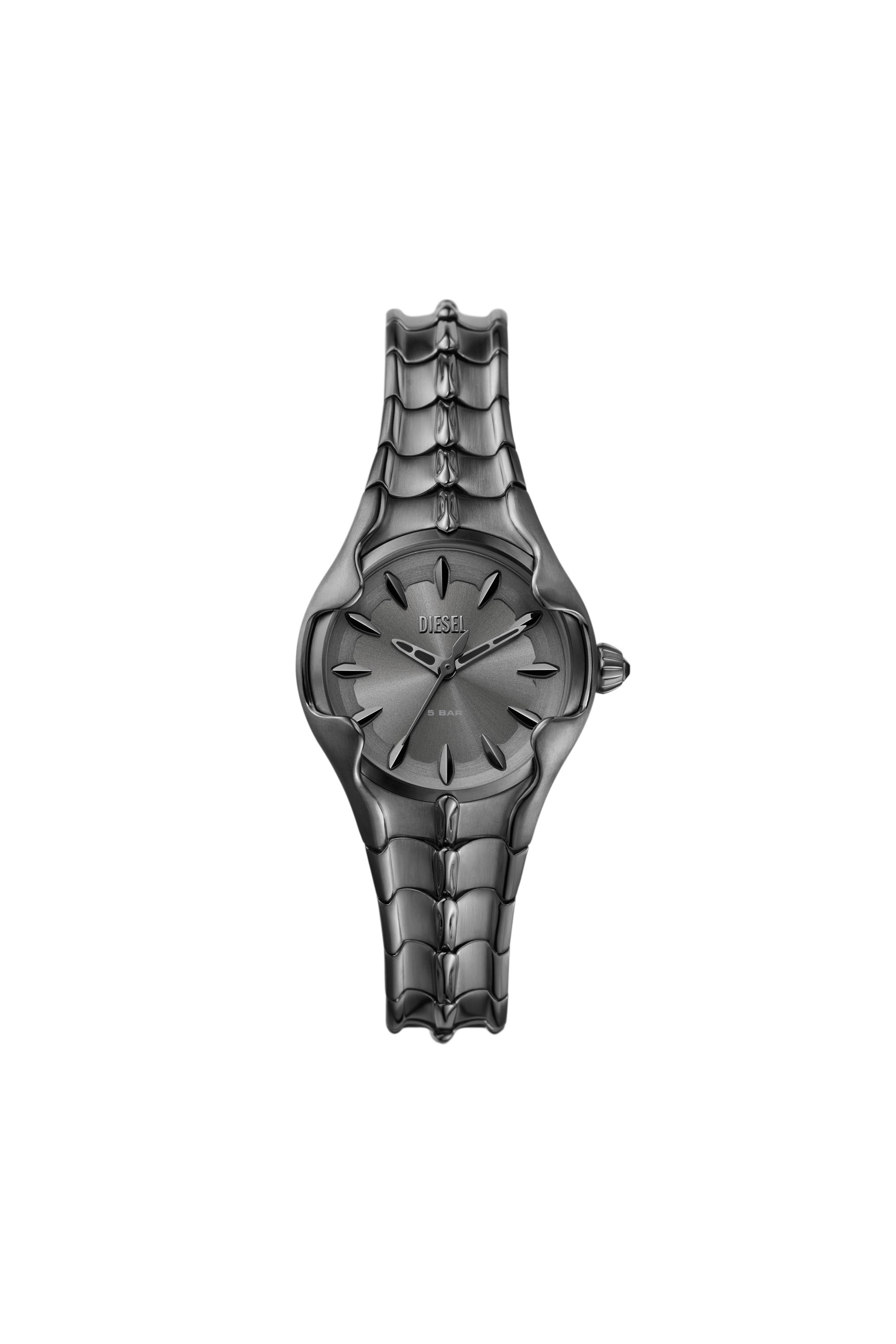 Diesel - DZ5603, Woman Vert three-hand gunmetal stainless steel watch in Grey - Image 2