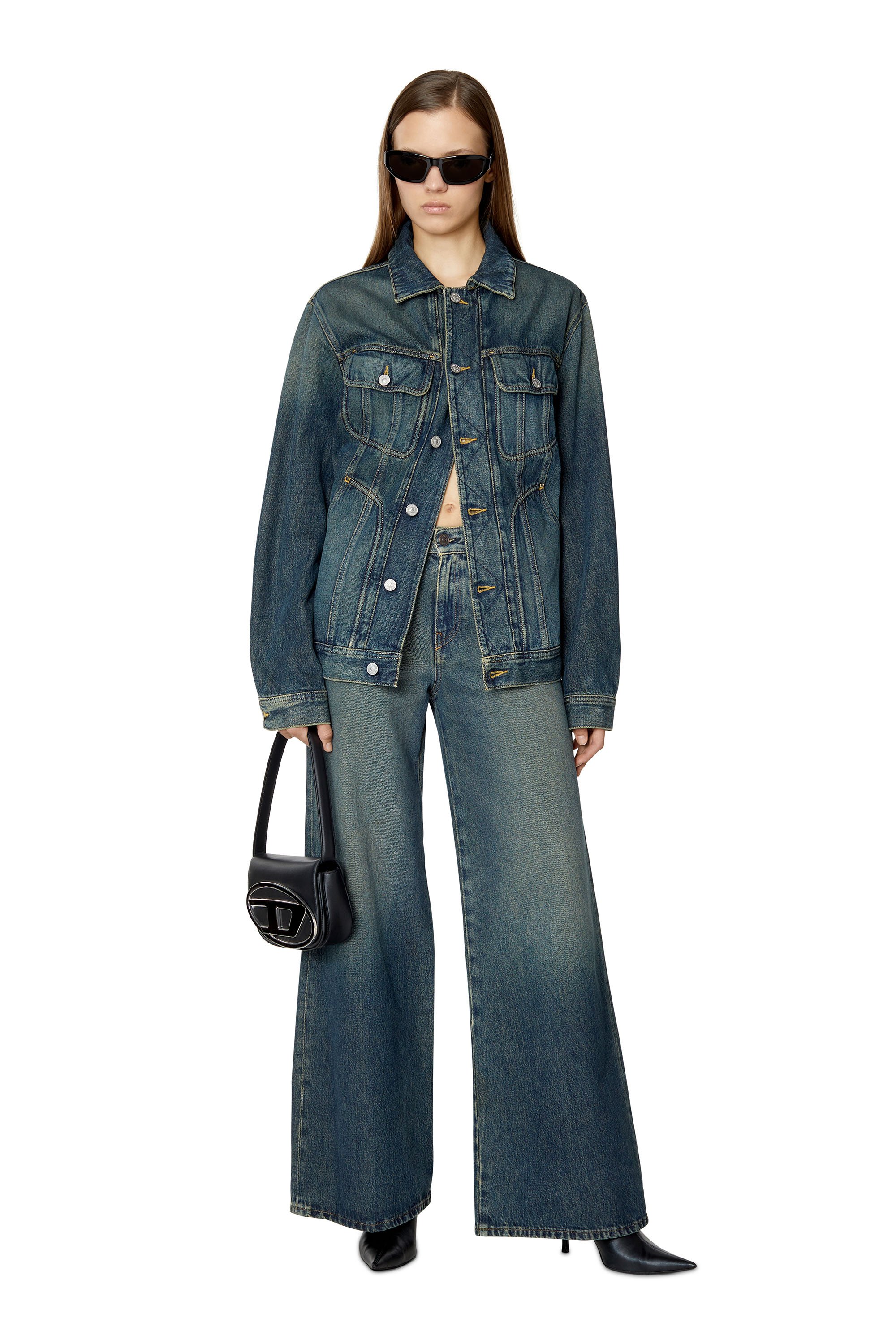 Diesel - 1978 D-Akemi 09C04 Bootcut and Flare Jeans, Dark Blue - Image 1