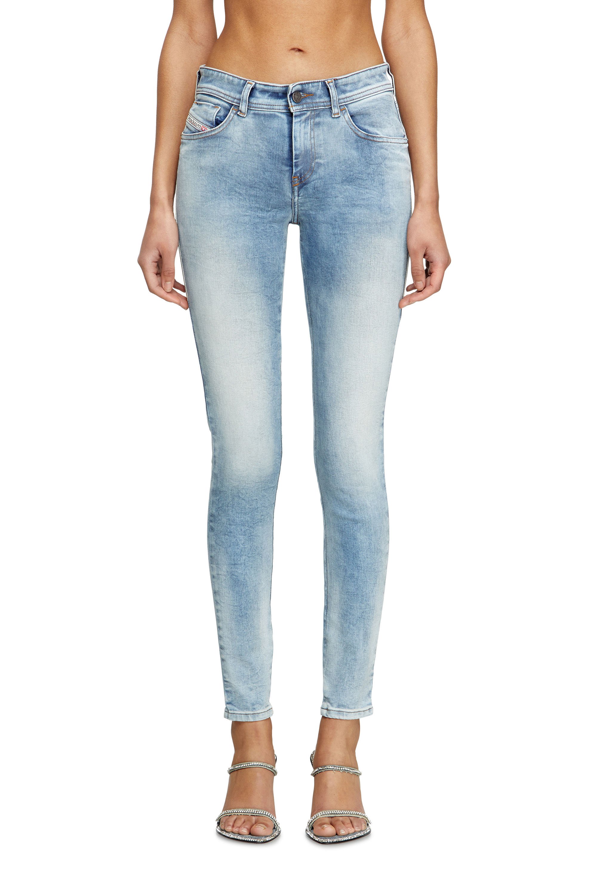 Diesel - Skinny Jeans 2017 Slandy 09K72 Mujer, Azul Claro - 2