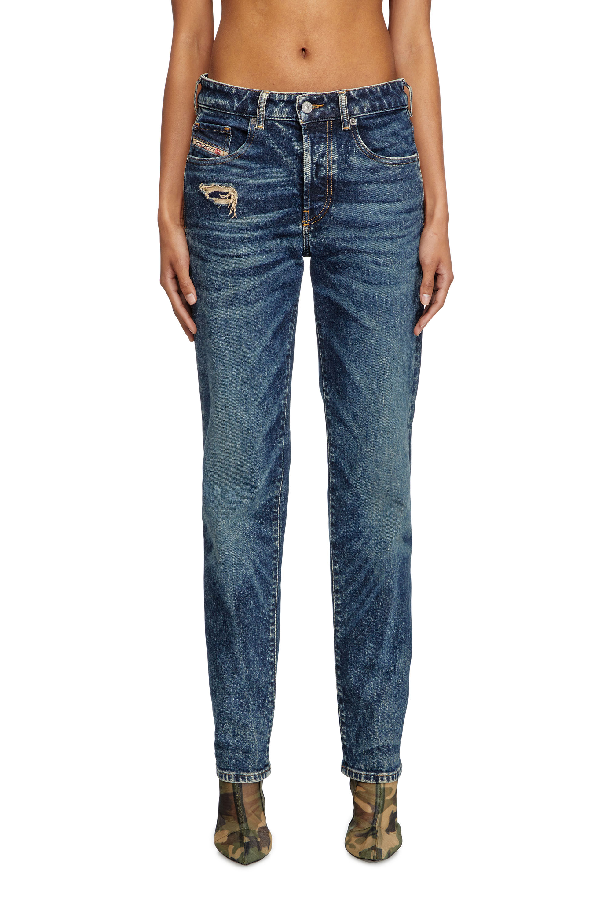 Diesel - Regular Jeans 1989 D-Mine 007Y3 Mujer, Azul Oscuro - 1