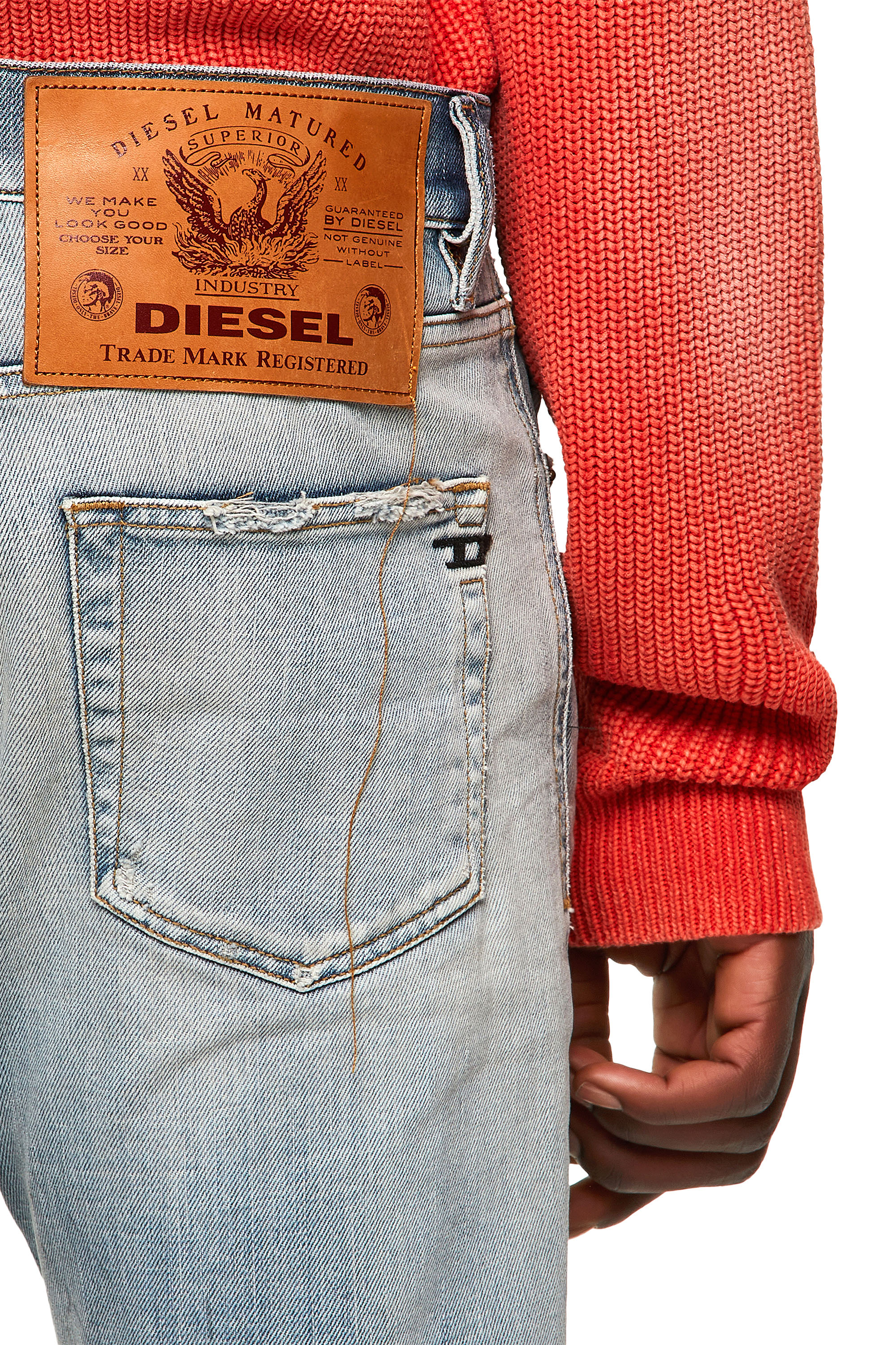Diesel - 2019 D-STRUKT 09A04 Slim Jeans, Azul Claro - Image 4
