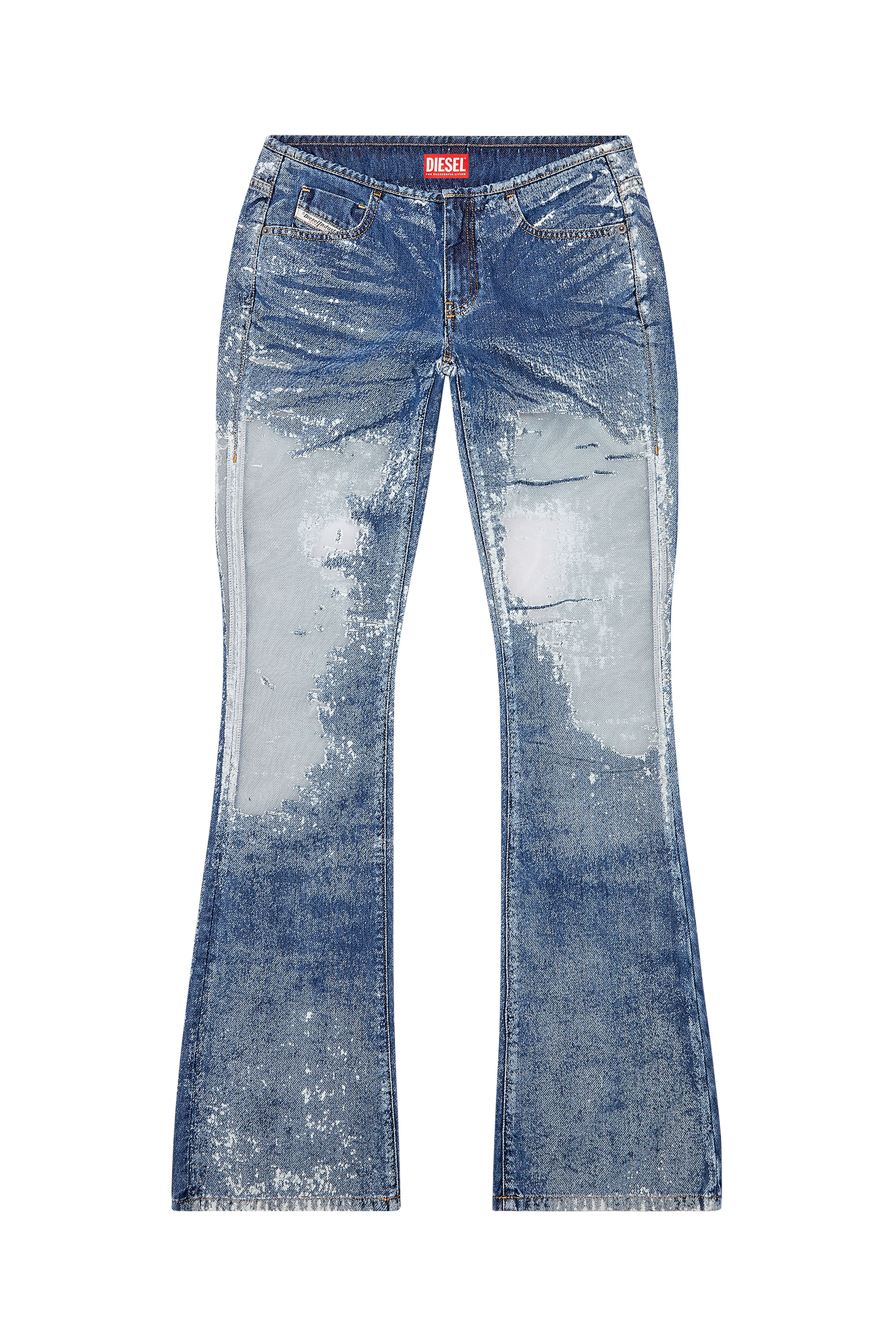 Diesel - Bootcut and Flare Jeans D-Shark 068JH, Azul medio - Image 6