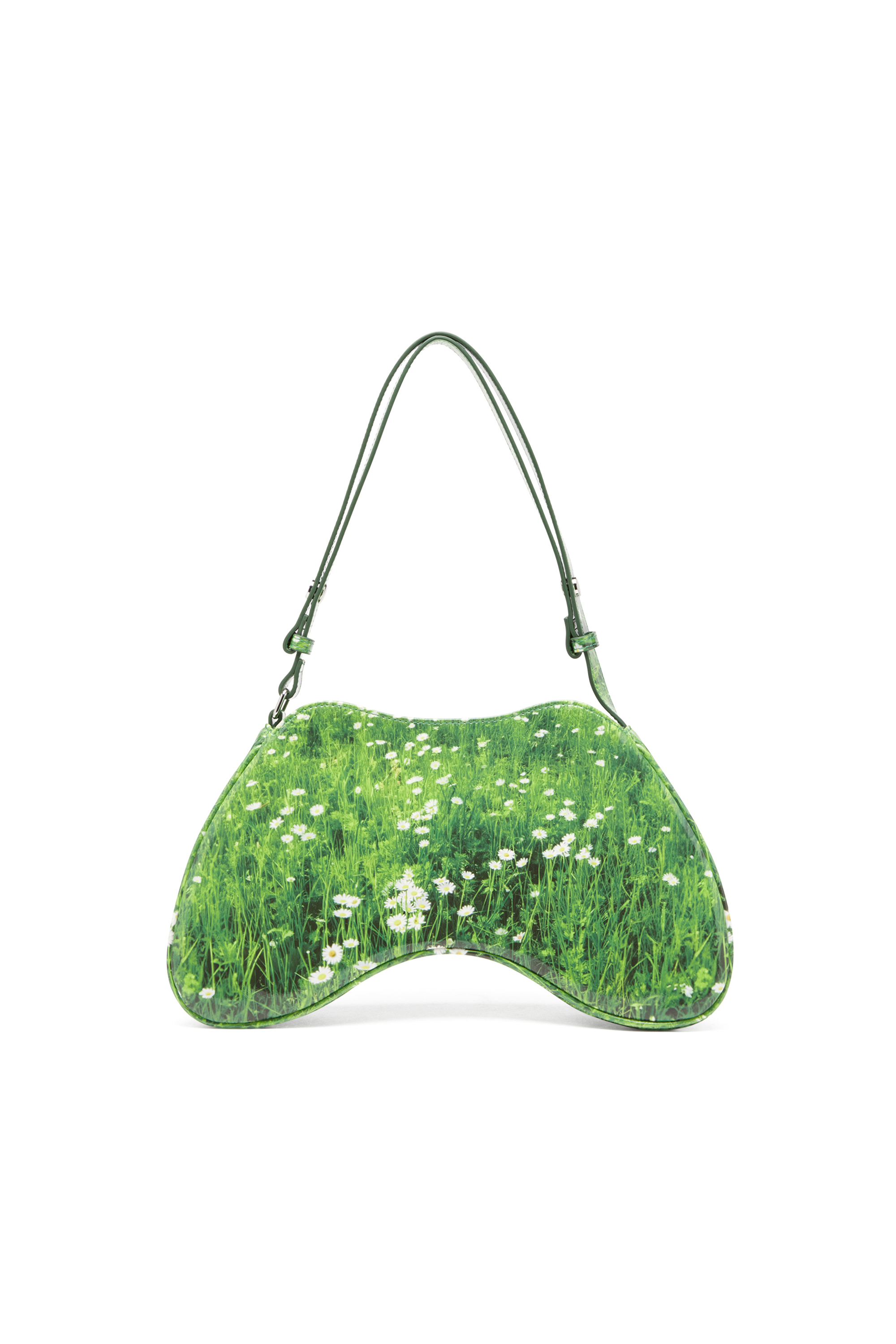 Diesel - PLAY SHOULDER, Play-Bolso de hombro brillante Mujer in Verde - 2