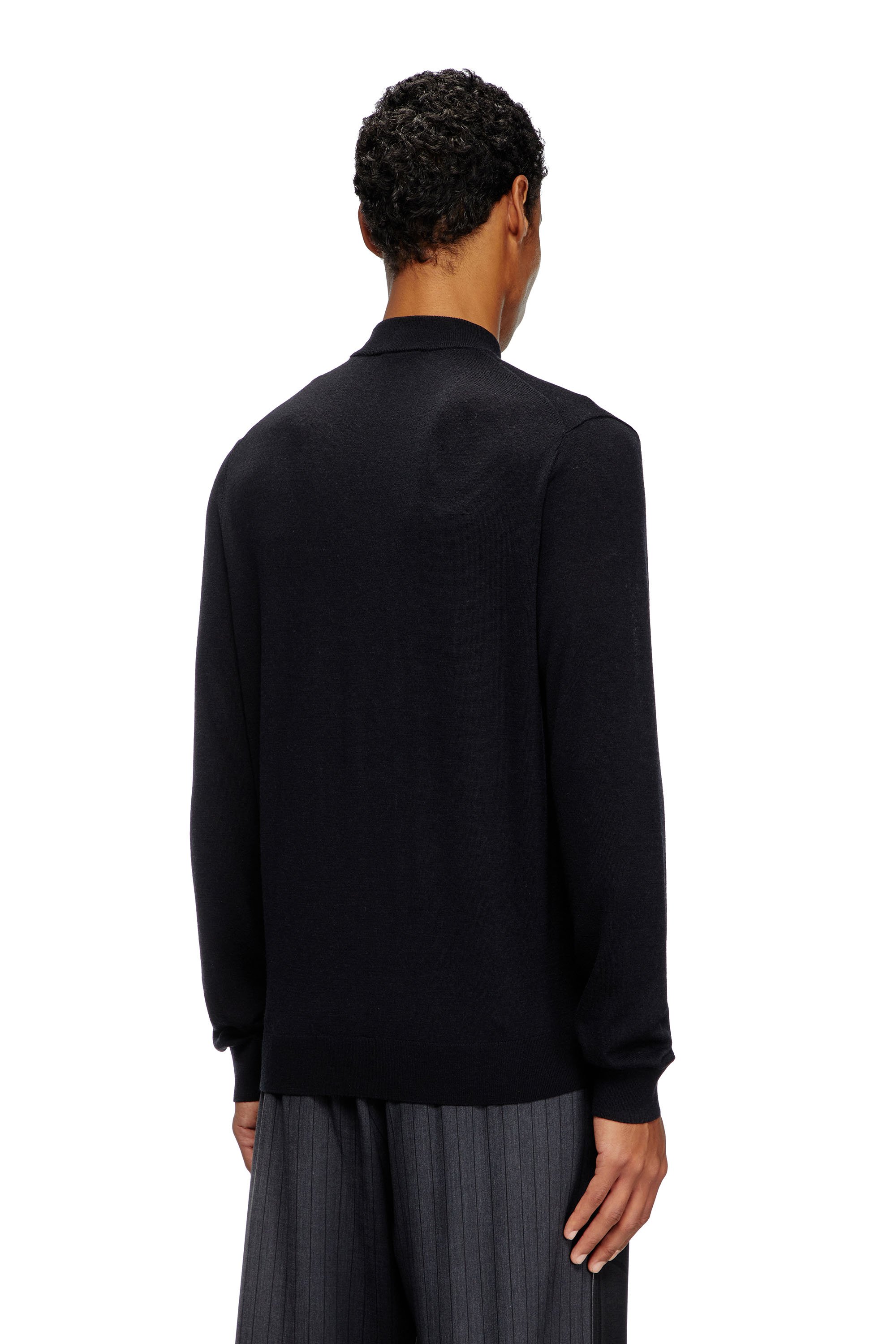 Diesel - K-GIL, Man's Wool turtleneck jumper in Black - 2