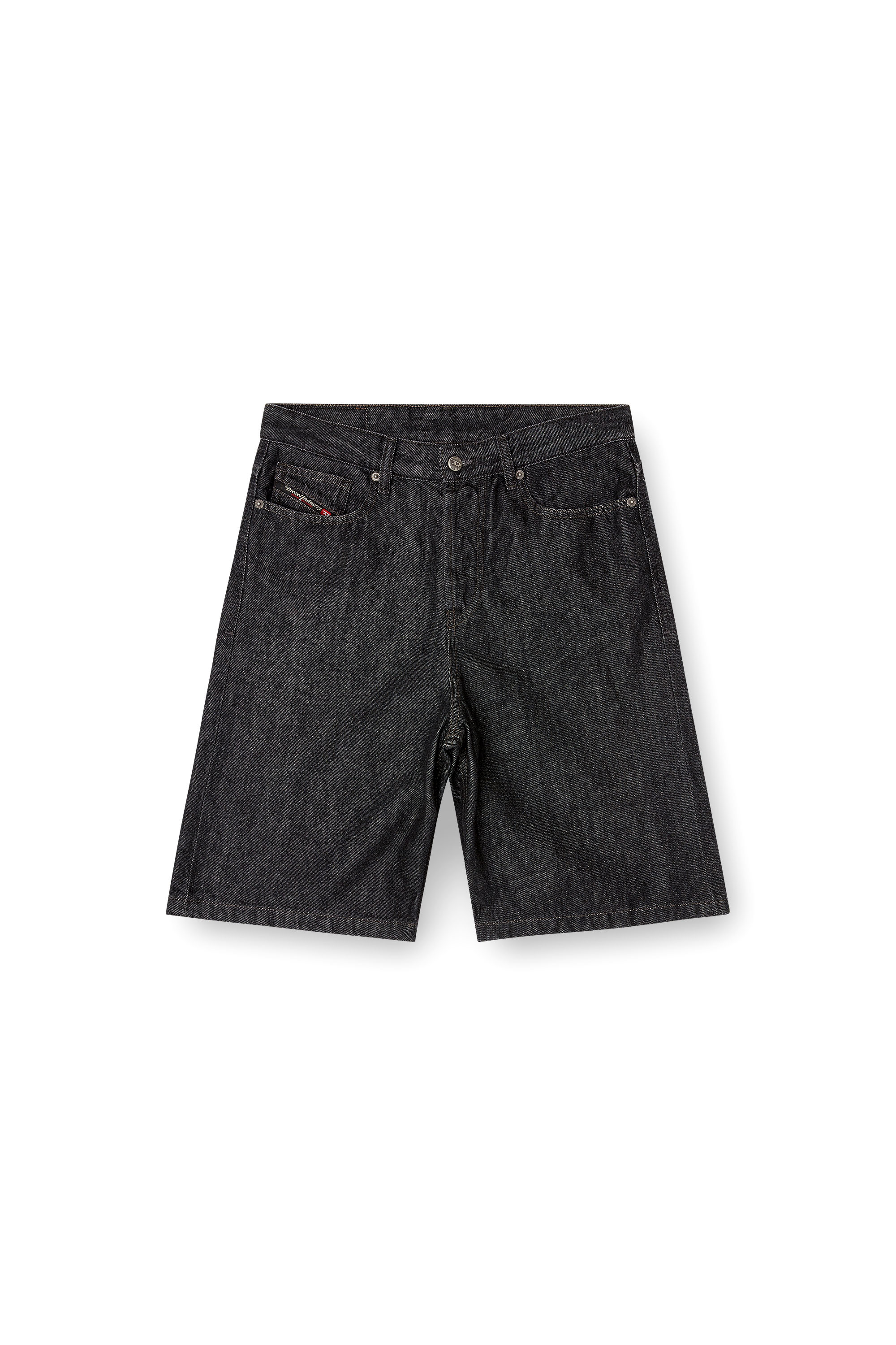 Diesel - DE-SIRE-SHORT, Woman's Shorts in rinse-wash denim in Black - 4