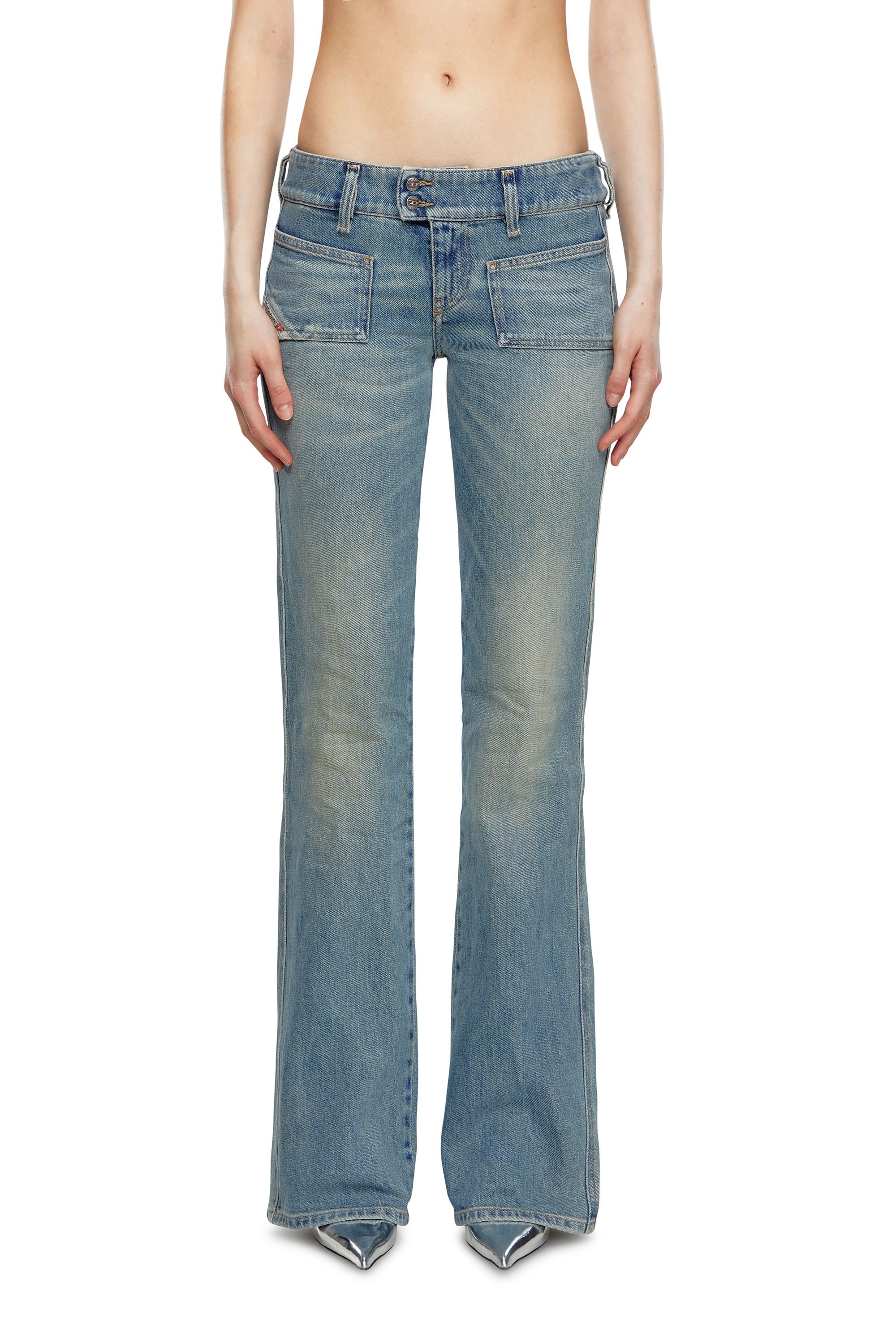 Diesel - Bootcut and Flare Jeans D-Hush 09J55, Mujer Bootcut y Flare Jeans - D-Hush in Azul marino - Image 2