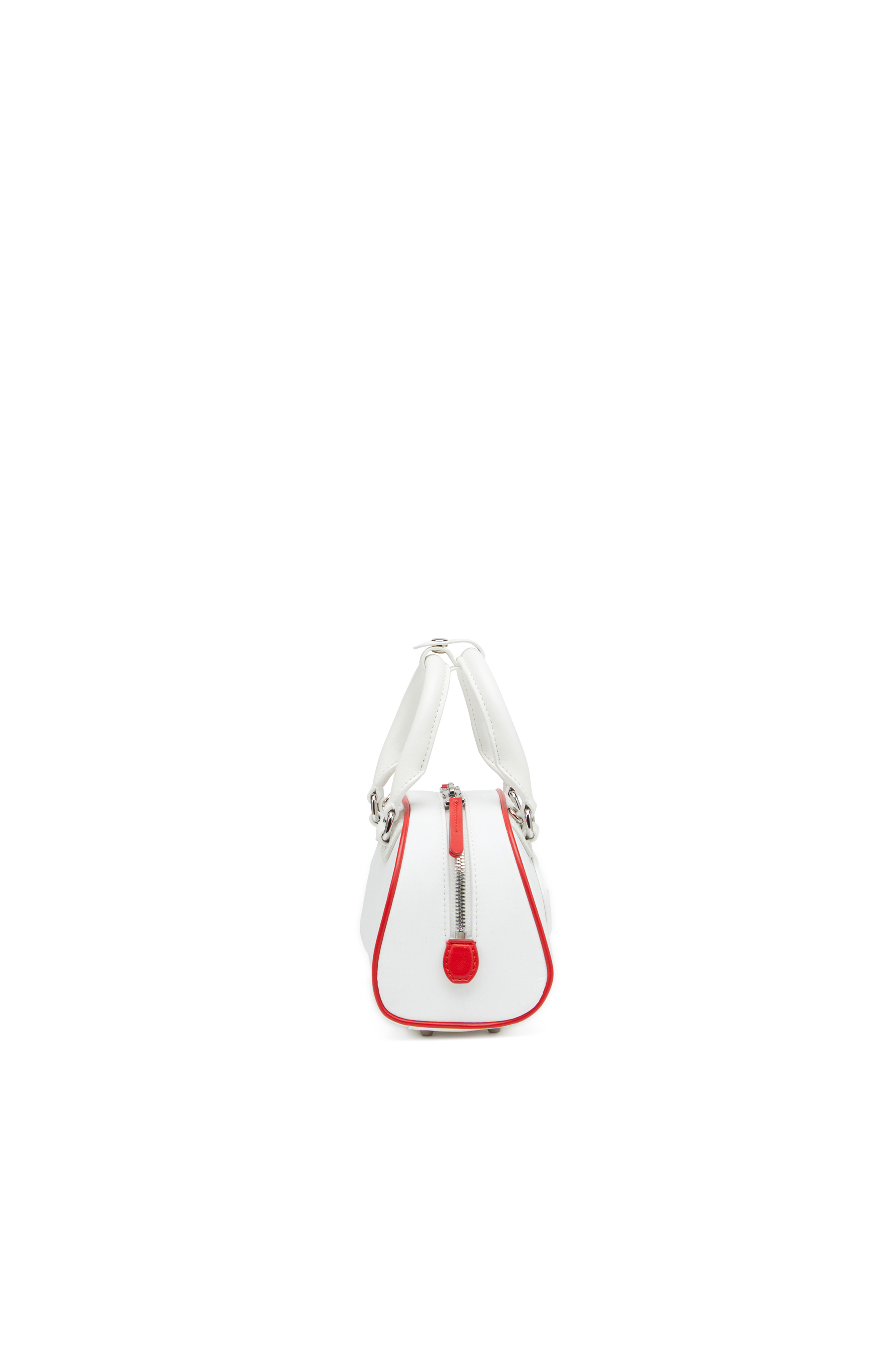Diesel - 1DR DOME CROSSBODY, Woman's Colour-block mini bowling bag in White - 3