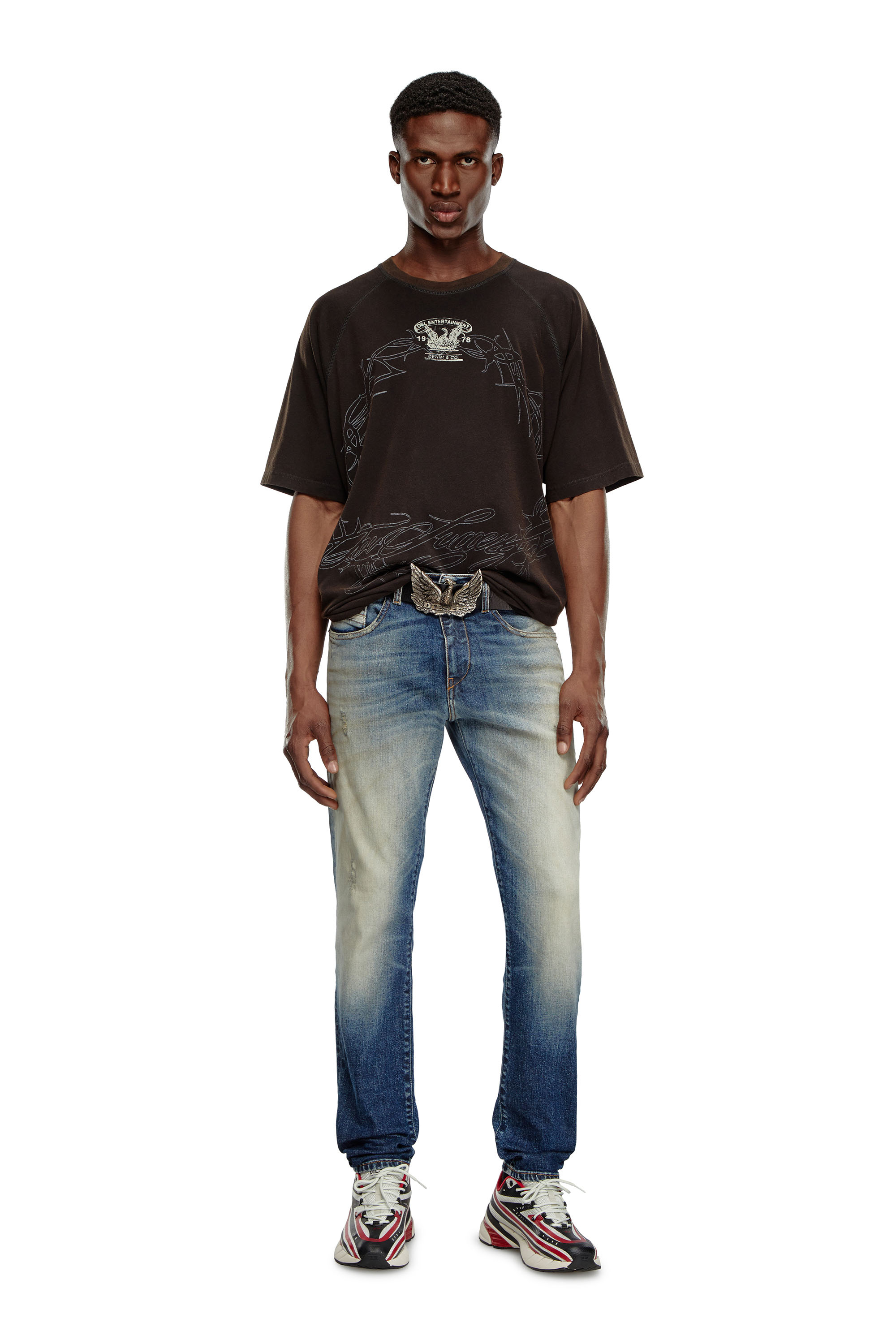Diesel - Slim Jeans 2019 D-Strukt 09J64, Hombre Slim Jeans - 2019 D-Strukt in Azul marino - Image 2