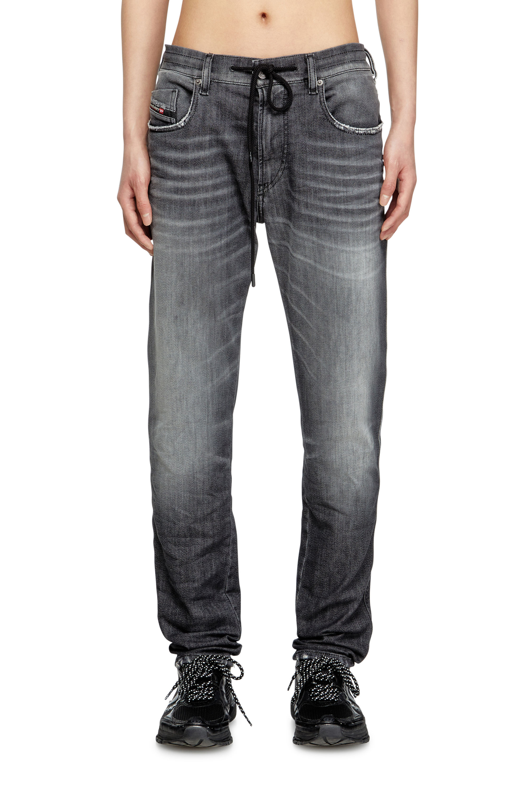 Diesel - Man's Slim 2062 D-Strukt Joggjeans® 09M67, Black/Dark grey - 1