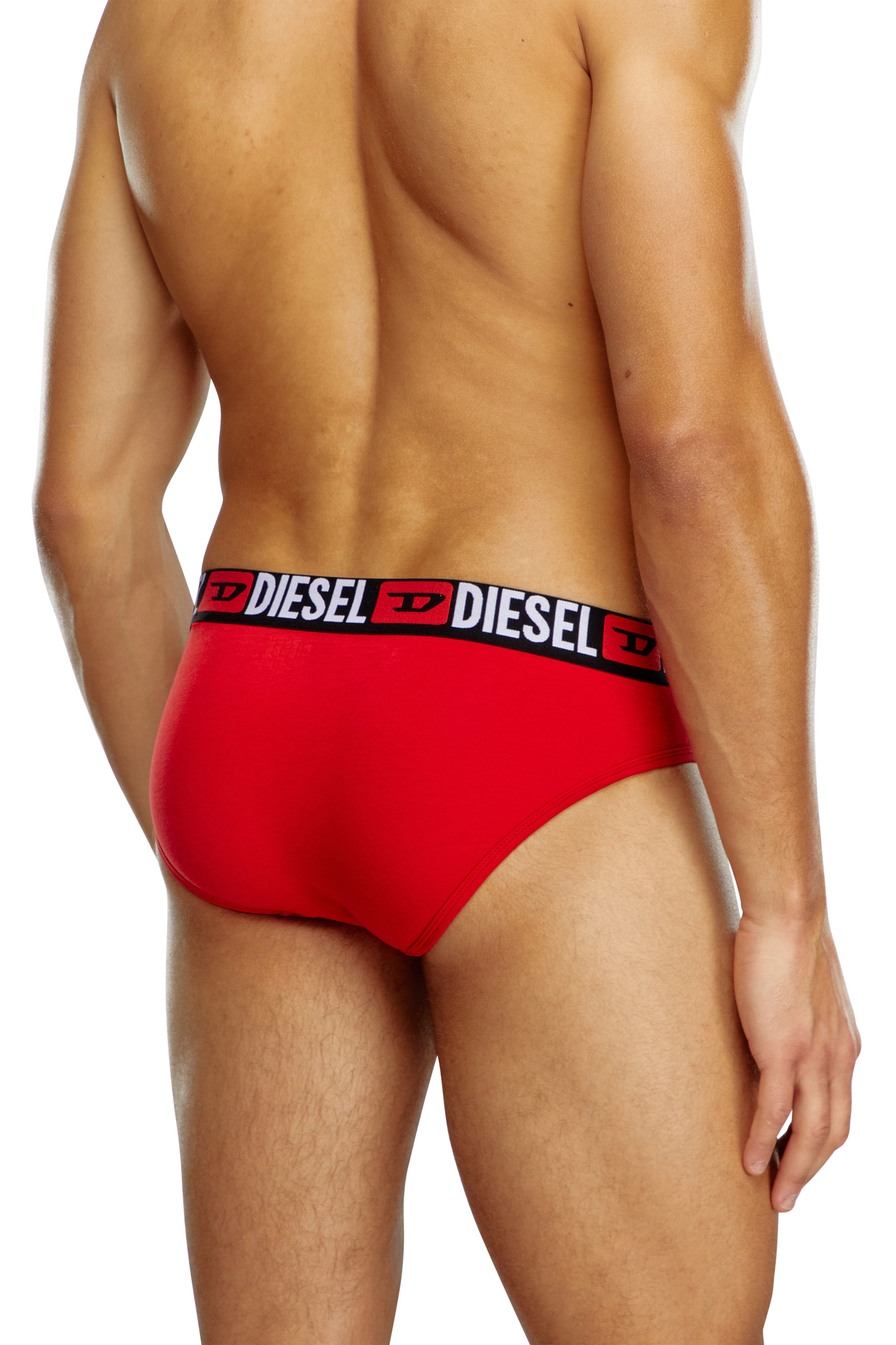 Diesel - UMBR-ANDRETHREEPACK, Man's Three-pack of solid-colour briefs in Black/Grey - 4