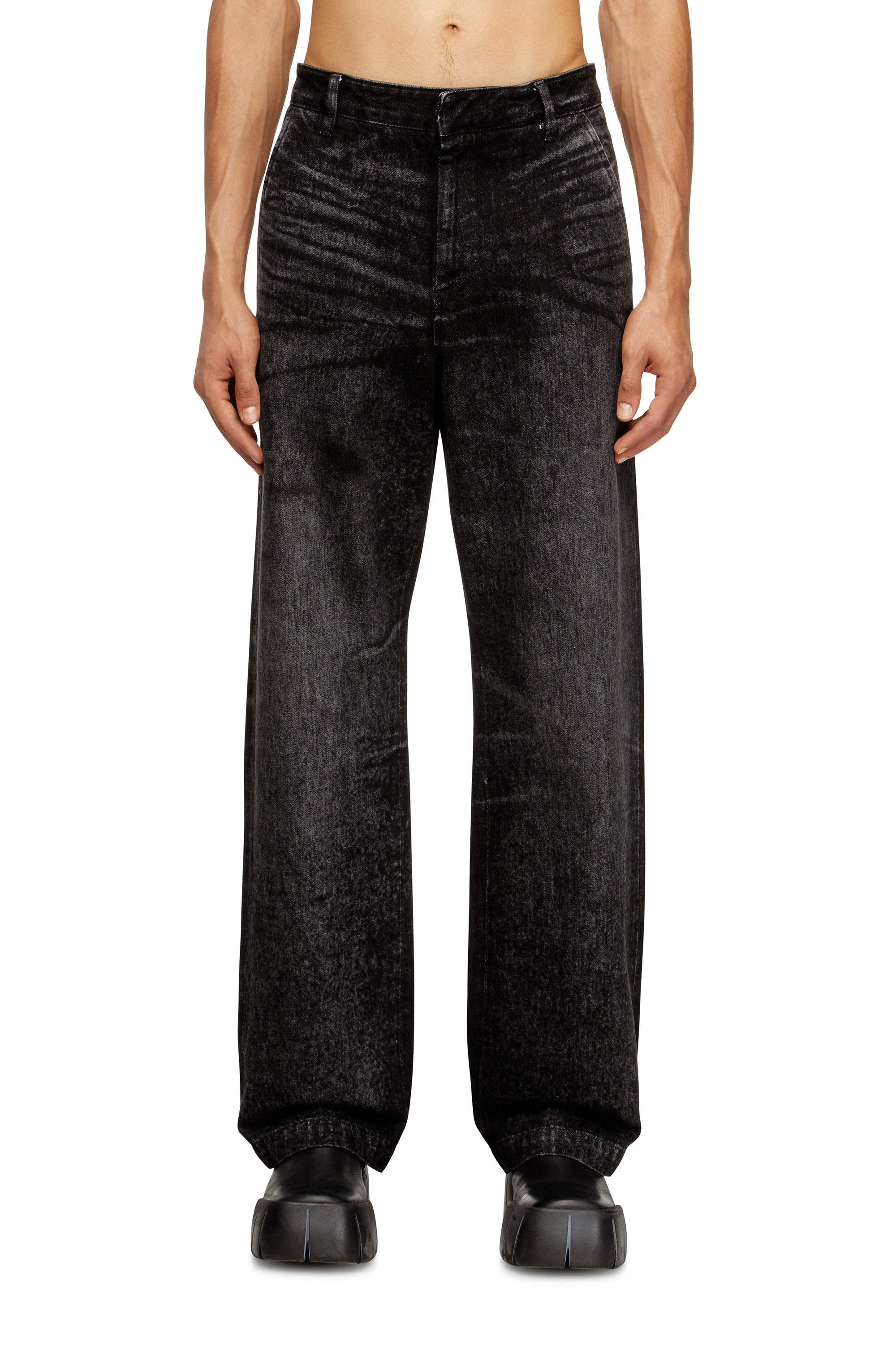 Diesel - Regular Jeans D-Eber 007DB Hombre, Negro/Gris oscuro - 1