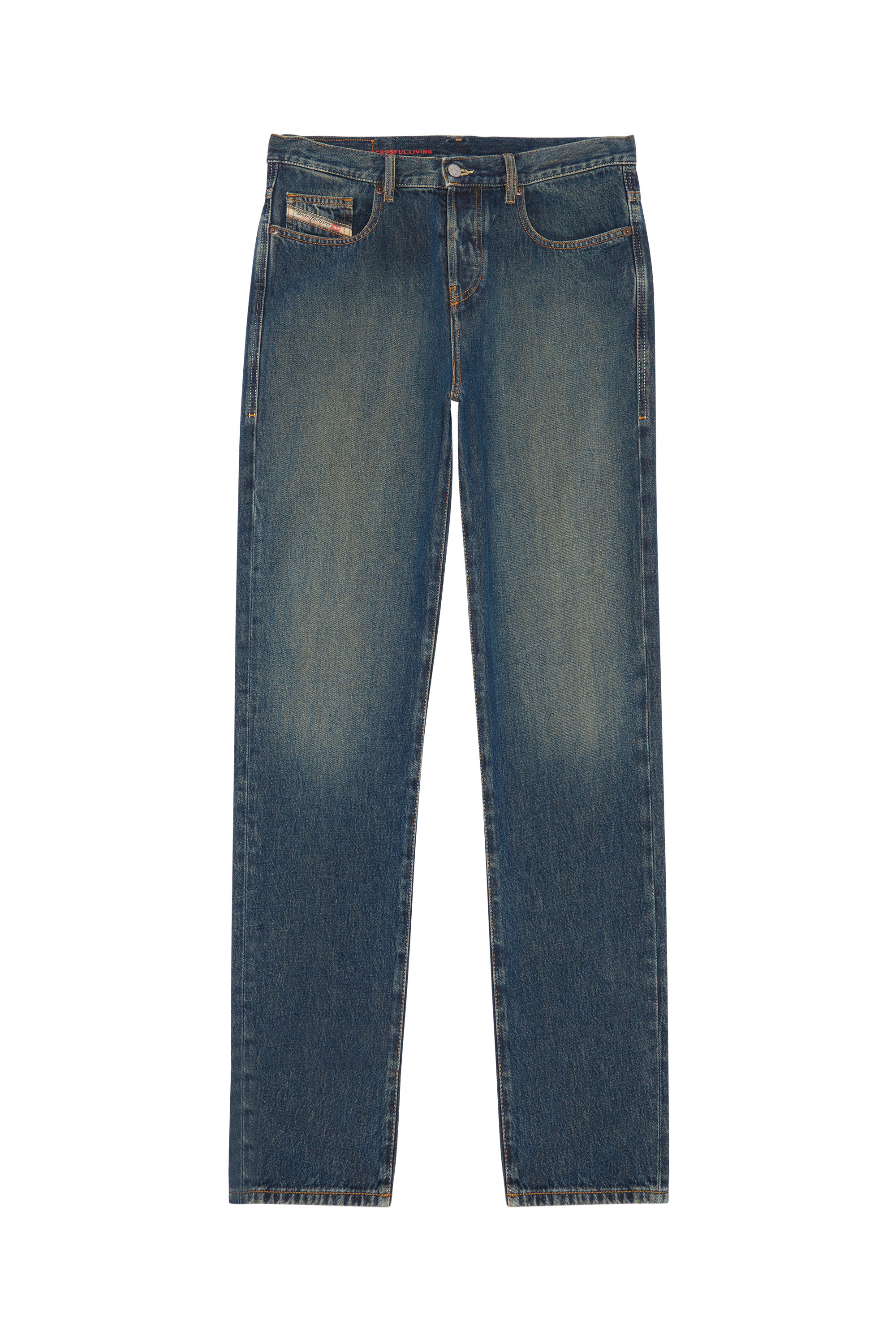 2020 D-VIKER 09C04 Straight Jeans, Azul Oscuro - Vaqueros