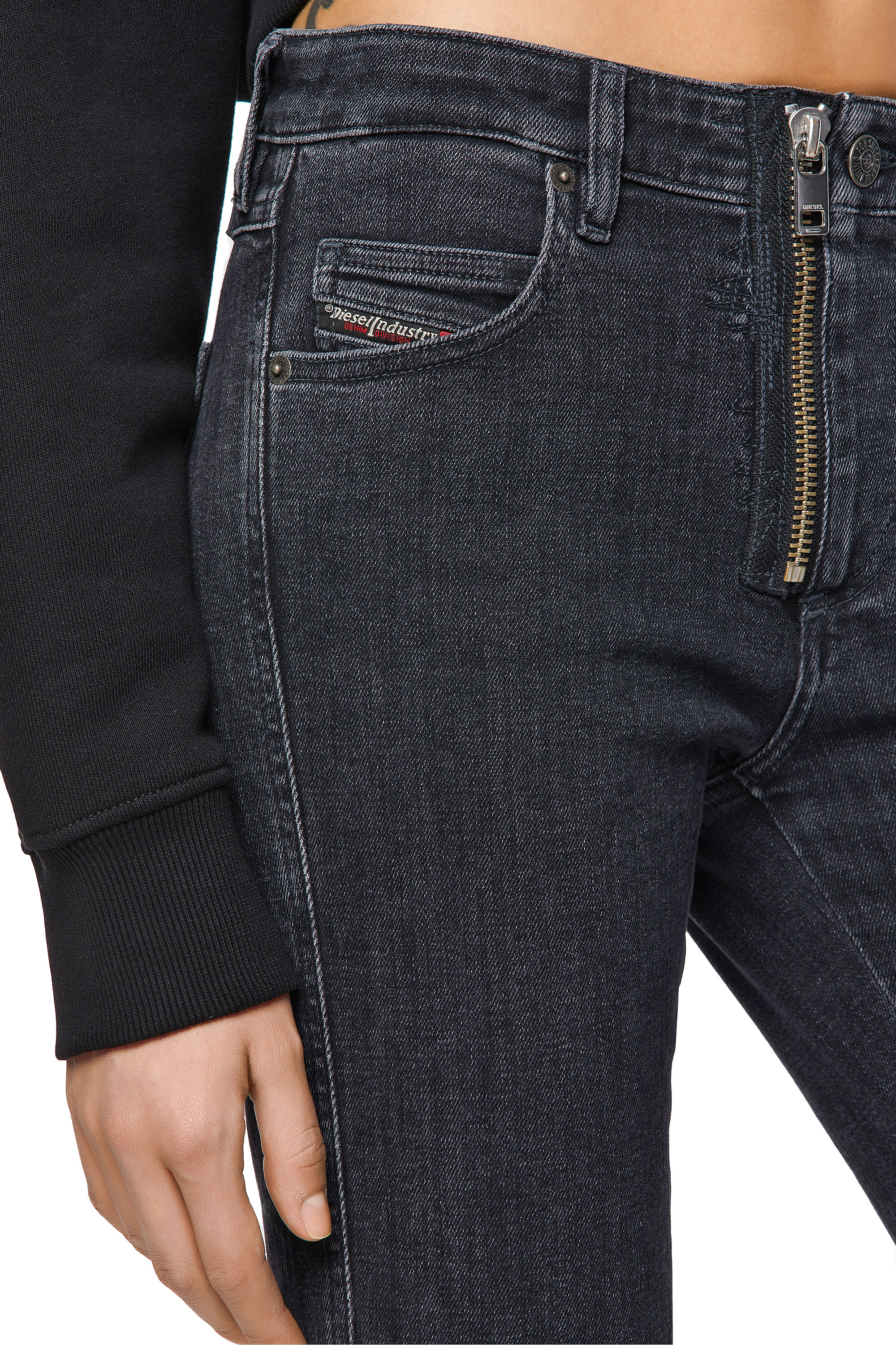 Diesel - Babhila Slim Jeans 09A67, Black/Dark Grey - Image 3